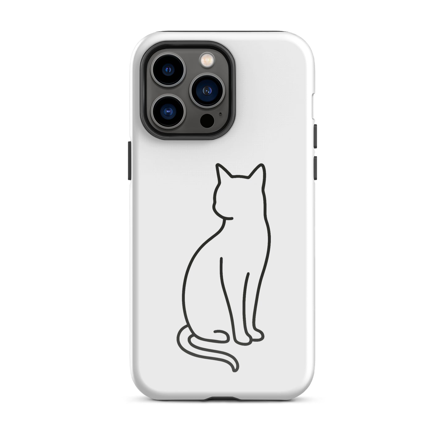 iPhone Case with minimalist cat design, perfect for modern pet lovers and stylish device protection.