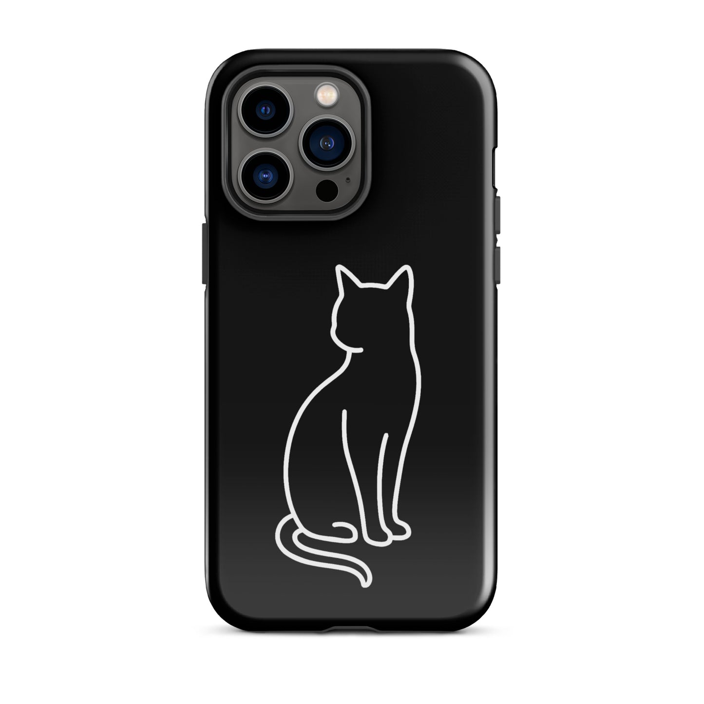 Phone Case for iPhone with minimalist cat design, perfect for stylish cat lovers and modern pet enthusiasts.