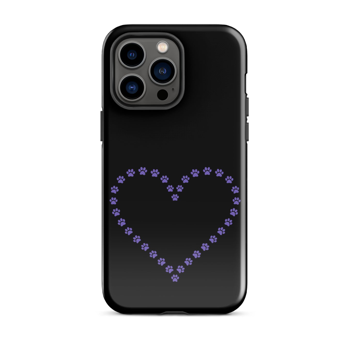 Phone Case for iPhone with cute paw print heart design for pet lovers, adding charm and protection.
