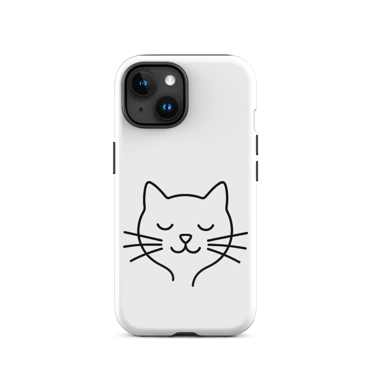 Phone Case for iPhone featuring cute minimalist cat line art design.