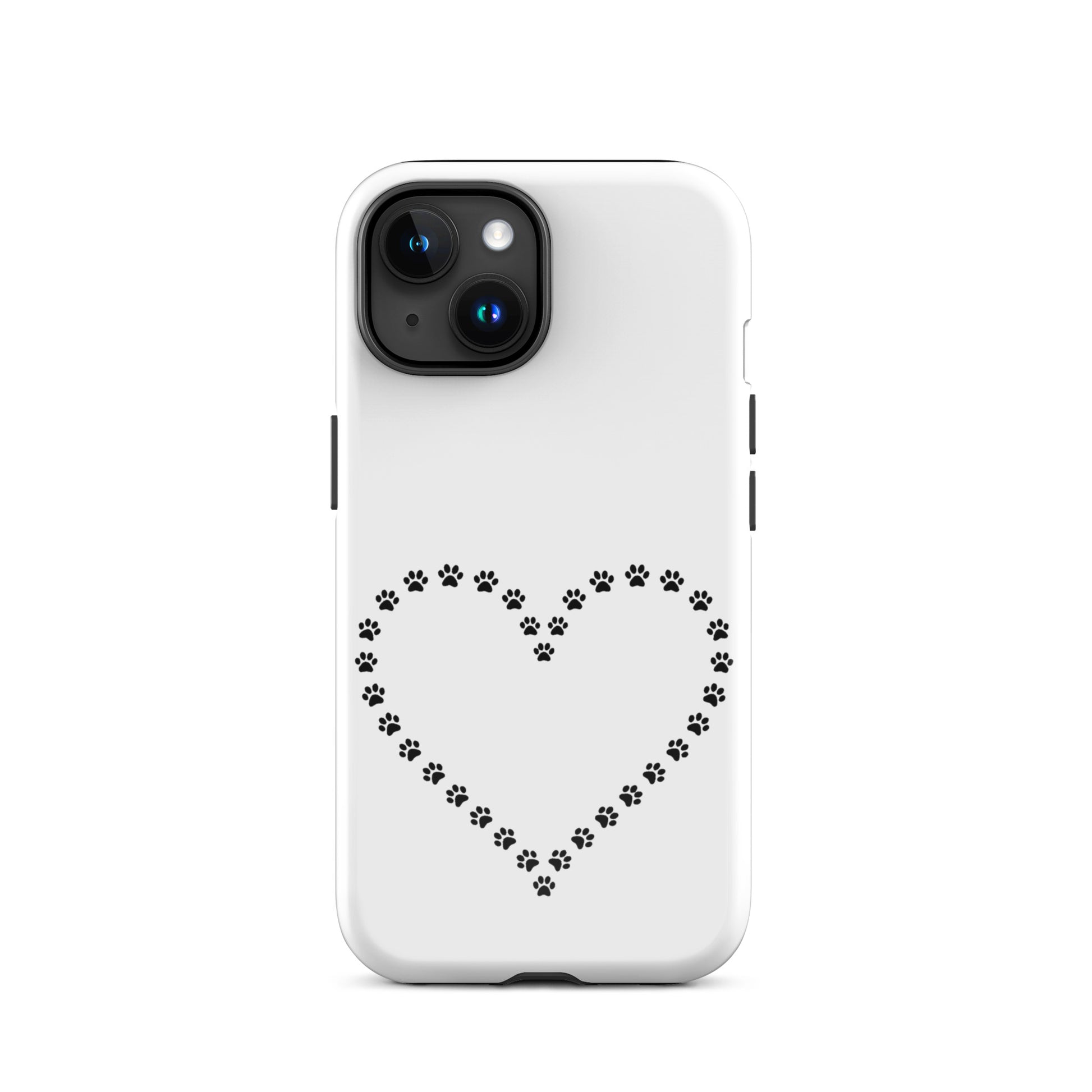 Phone Case for iPhone with cute paw print heart design for pet lovers, combining charm and protection.