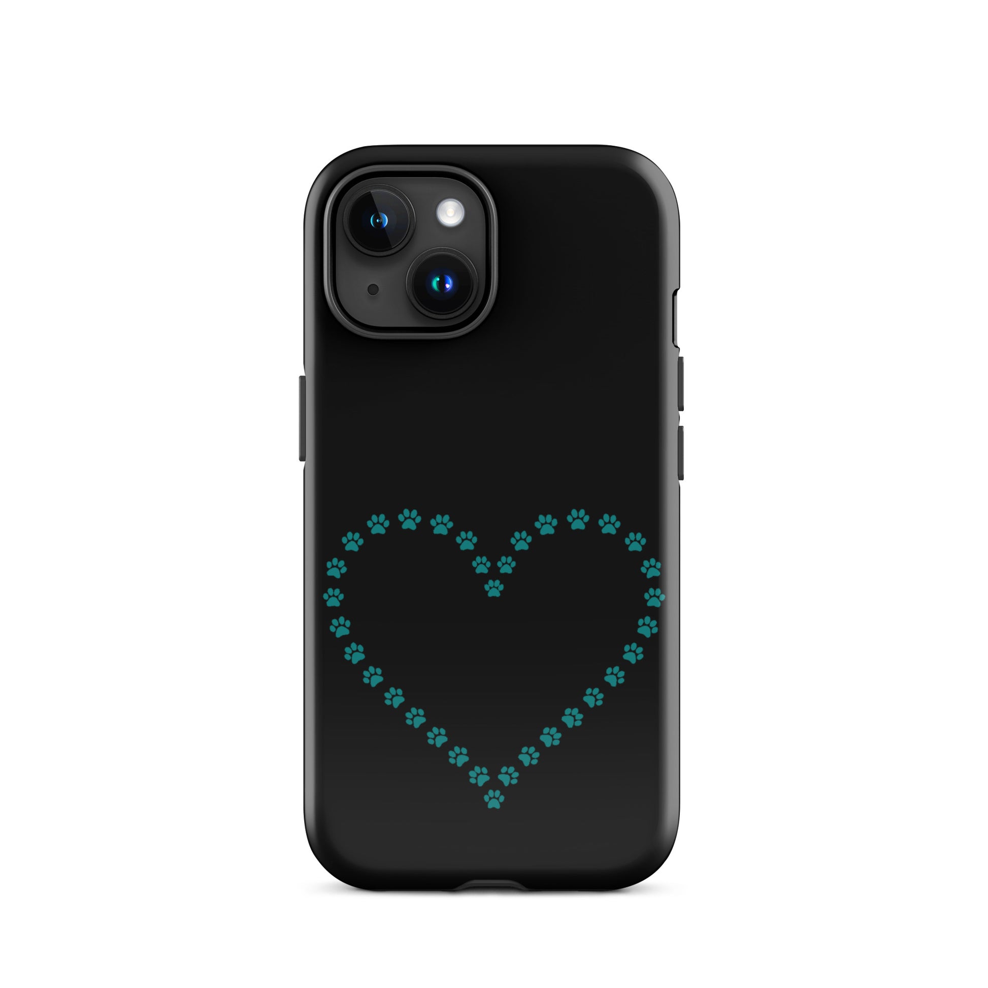 Phone Case for iPhone featuring a cute paw print heart design for pet lovers.