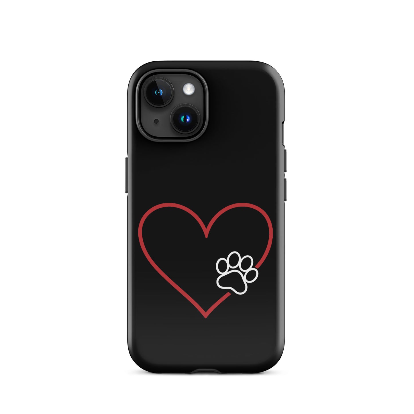 Phone Case for iPhone with heart and paw print design, ideal for stylish pet lovers seeking protection and expression.