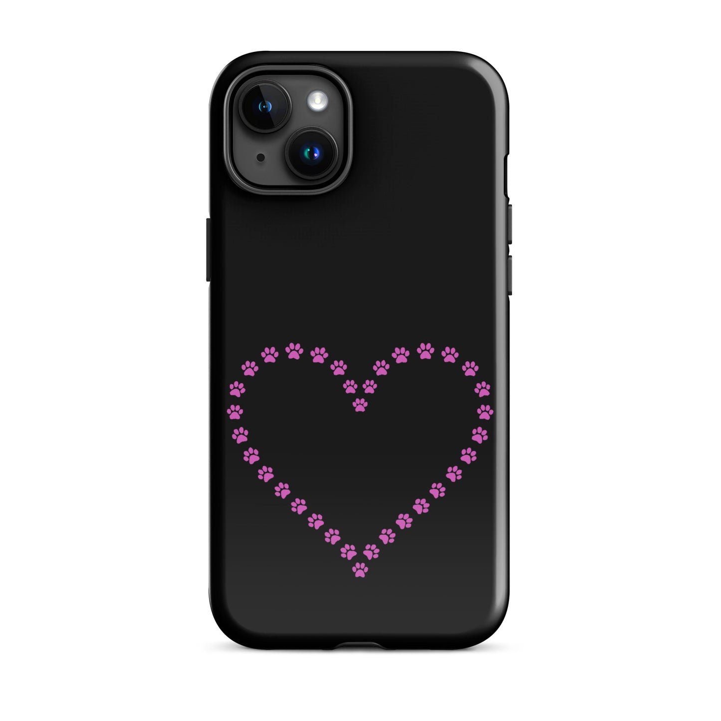 Phone Case featuring a paw print heart design, perfect for pet lovers and stylish protection.