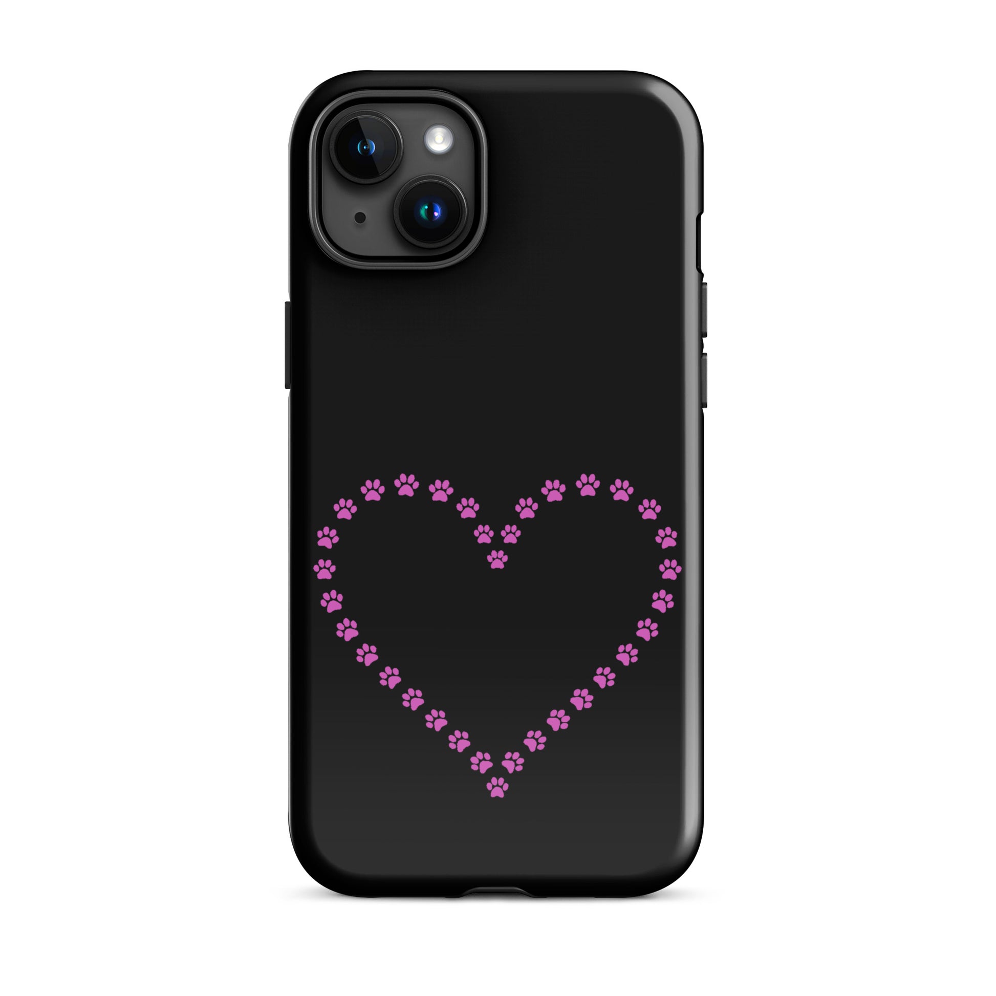 Phone Case featuring a paw print heart design, perfect for pet lovers and stylish protection.