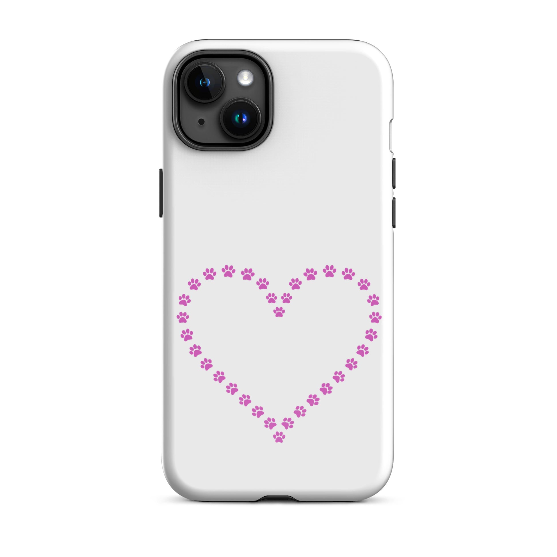 Phone Case for iPhone featuring cute paw print heart design perfect for pet lovers