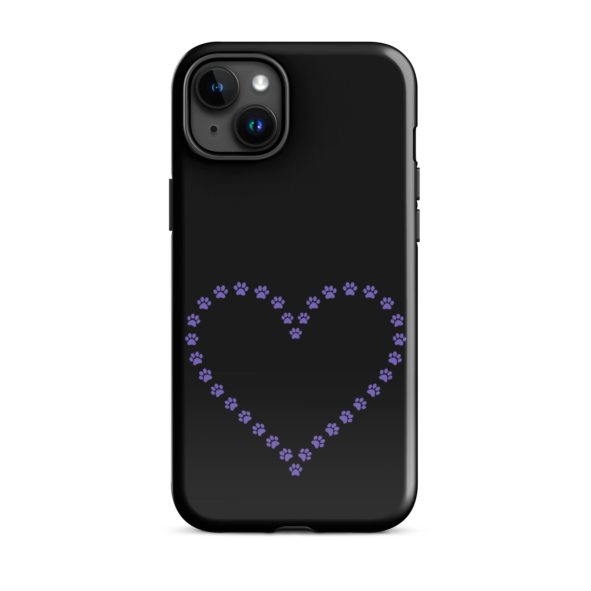 Phone Case featuring cute paw print heart design for pet lovers, perfect for showcasing love for animals.