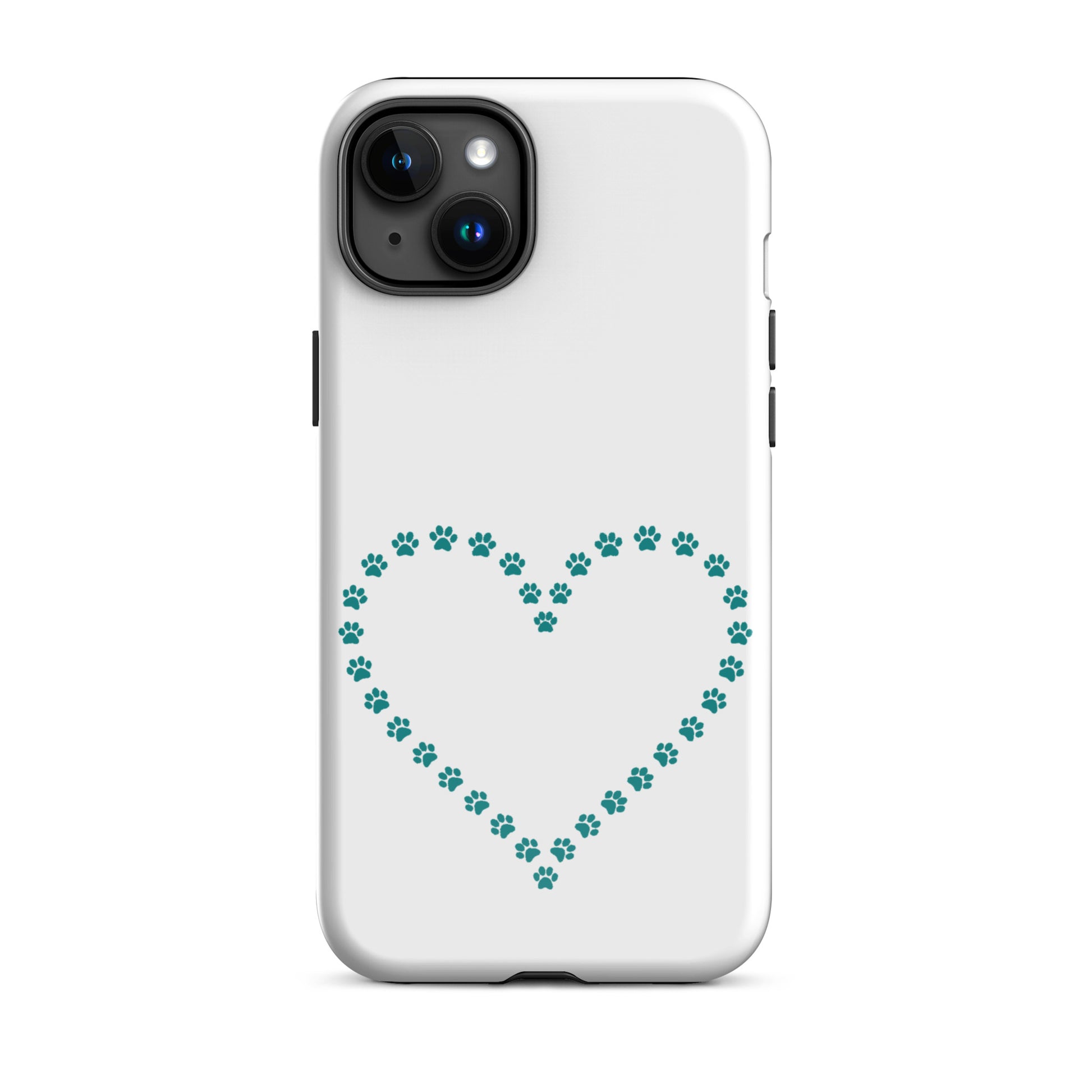 Phone Case featuring cute paw print heart design perfect for pet lovers and animal enthusiasts.
