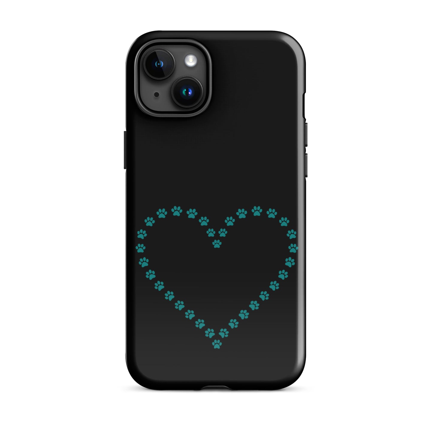 Phone Case for iPhone with cute paw print heart design, perfect for pet lovers.