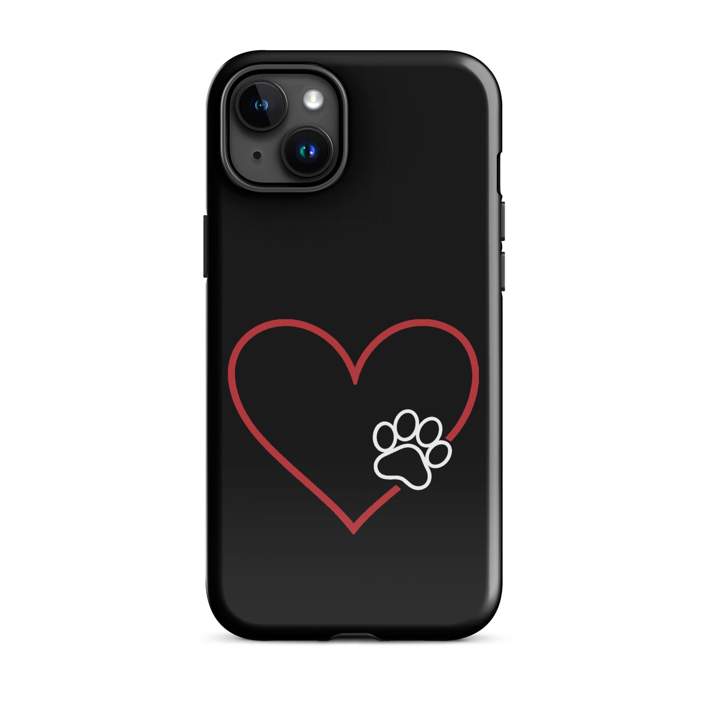 Phone Case with heart and paw print design for pet lovers