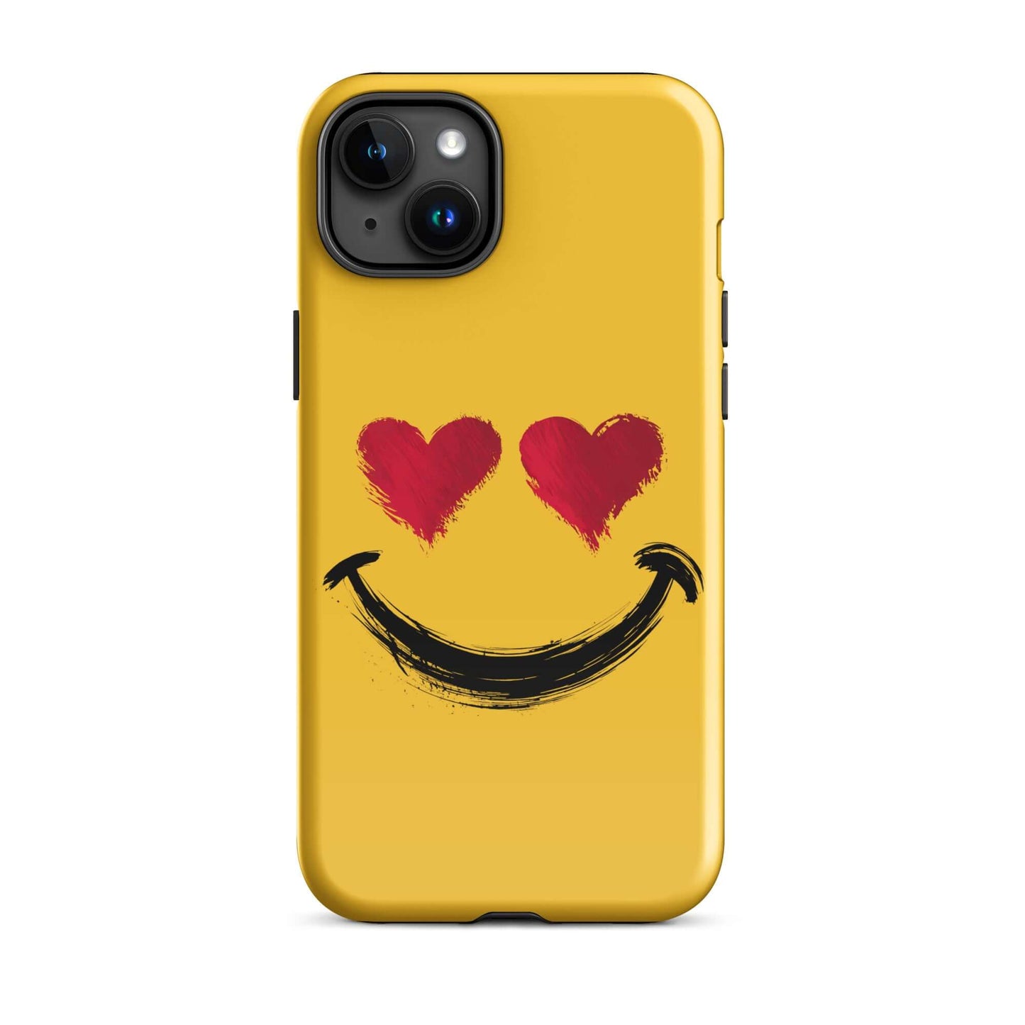 Phone Case for iPhone with heart-eyes smiley art and vibrant colors for a bold style