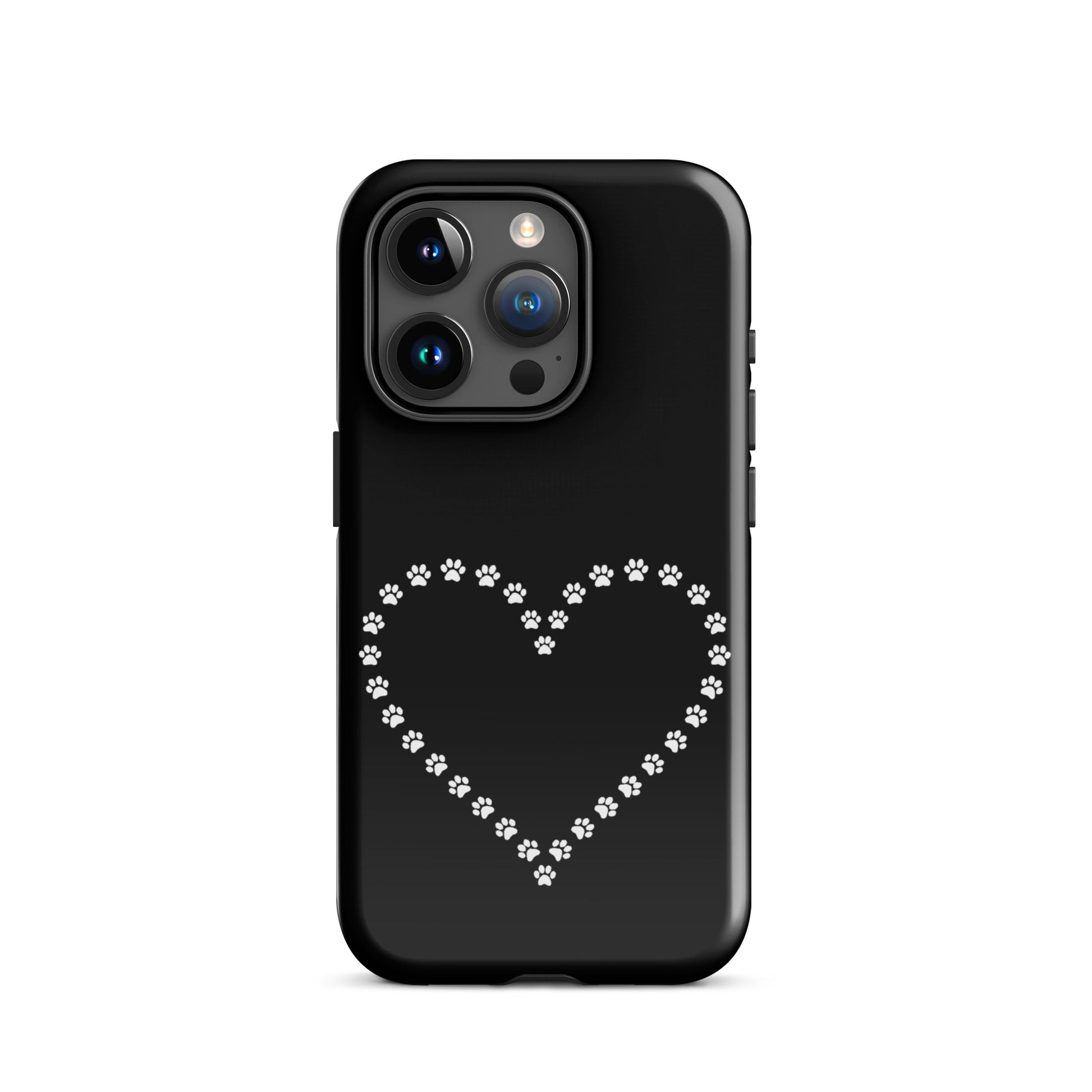 Phone Case for iPhone featuring a cute paw print heart design ideal for pet lovers.