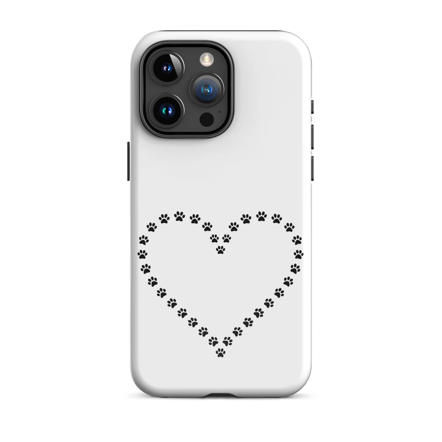 Phone Case featuring cute paw print heart design, perfect for pet lovers and proud pet parents.
