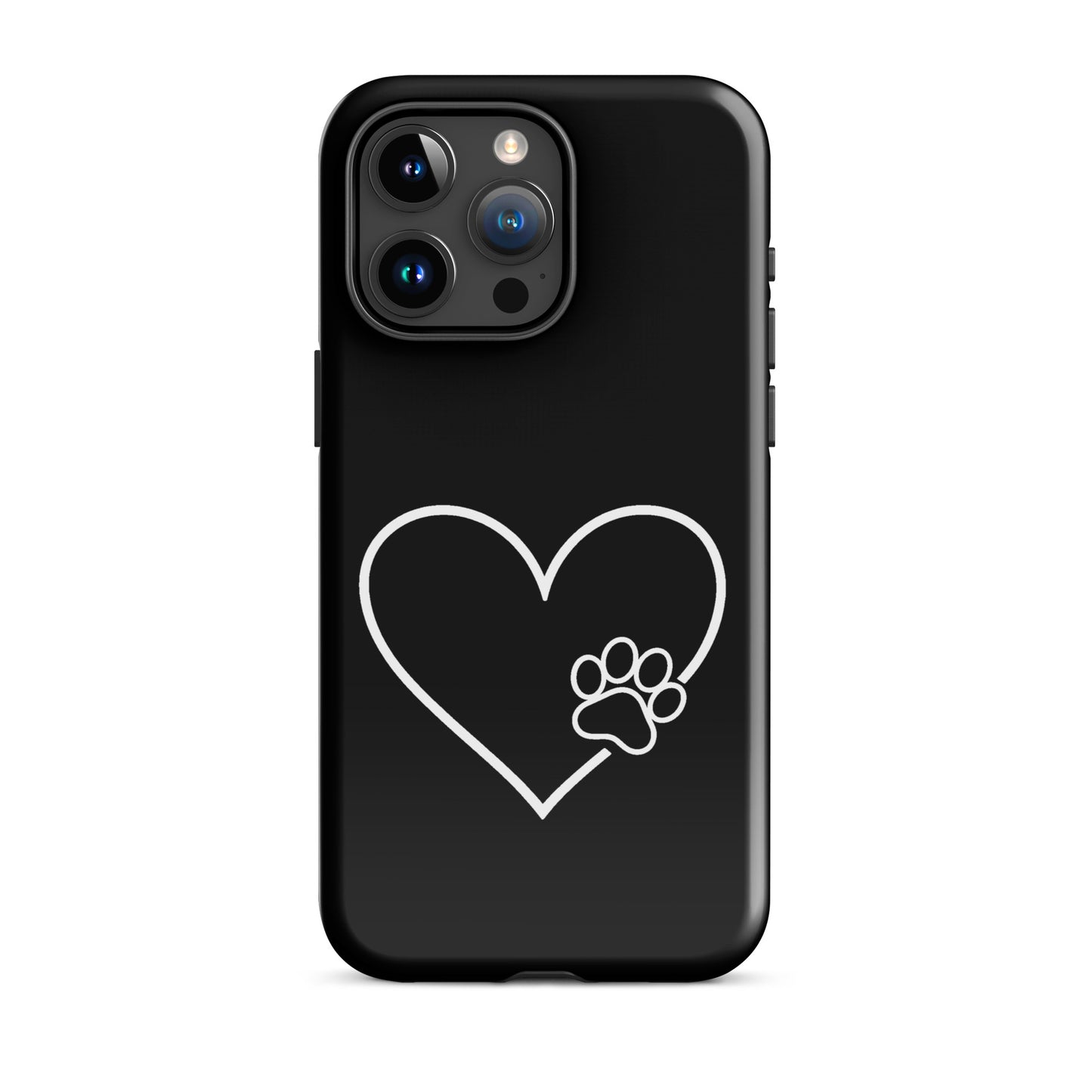 Phone Case with heart and paw print design for iPhone, perfect for pet lovers seeking style and protection.
