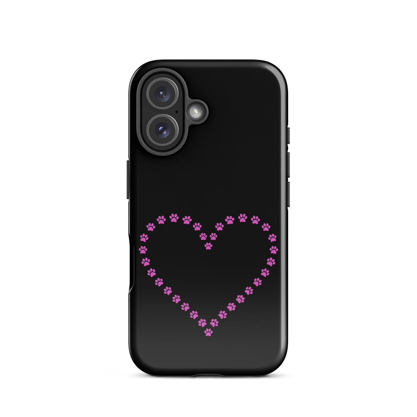 Phone Case for iPhone with cute paw print heart design for pet lovers, perfect for showcasing love for pets.
