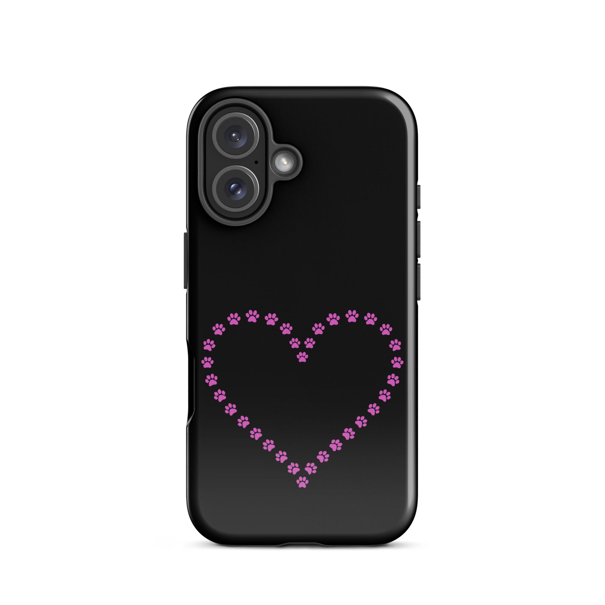 Phone Case for iPhone with cute paw print heart design for pet lovers, perfect for showcasing love for pets.