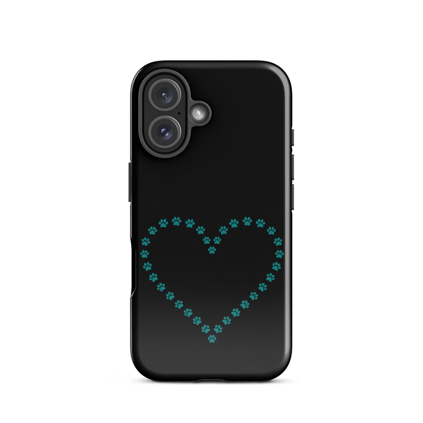 Phone Case for iPhone featuring a cute paw print heart design for pet lovers.