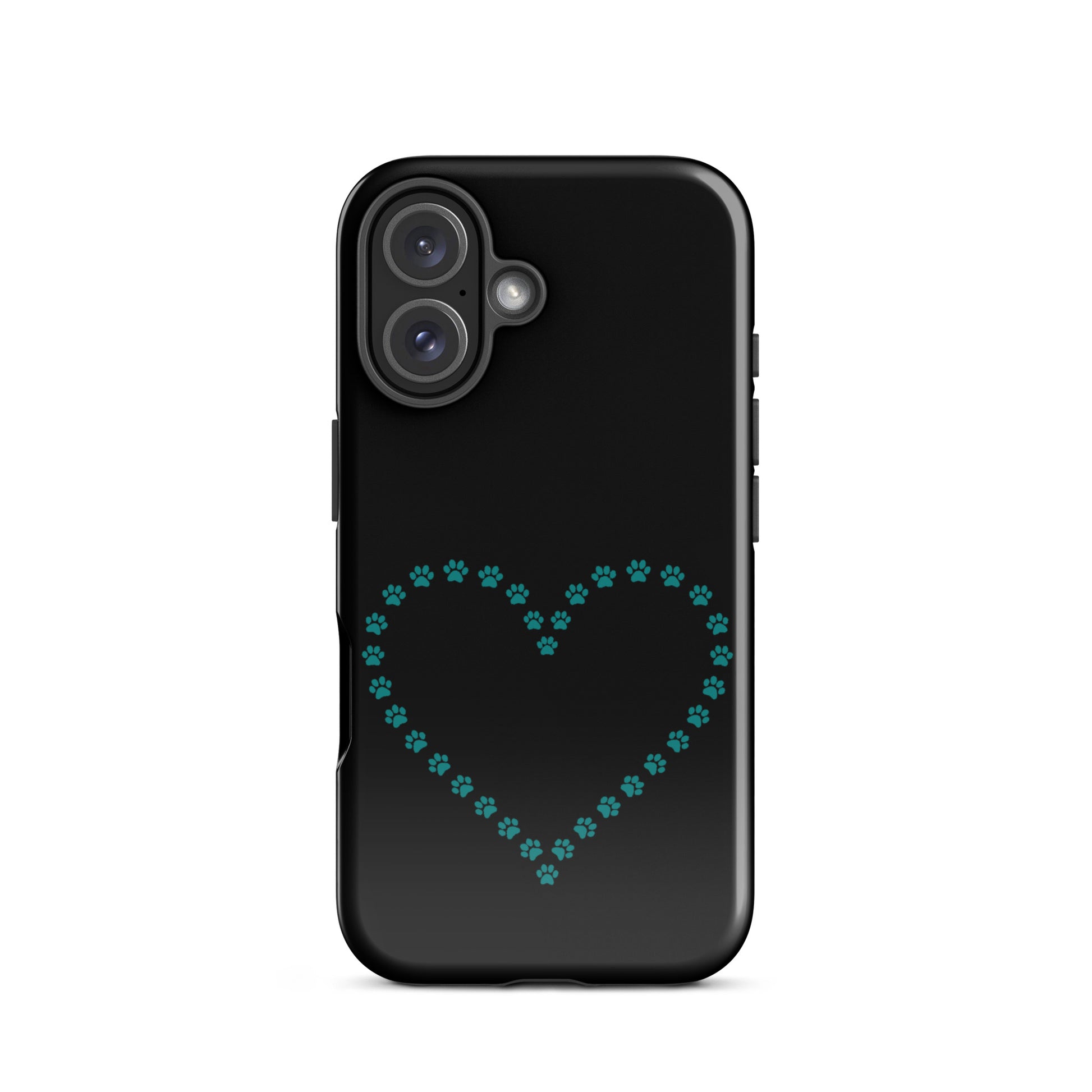 Phone Case for iPhone featuring a cute paw print heart design for pet lovers.