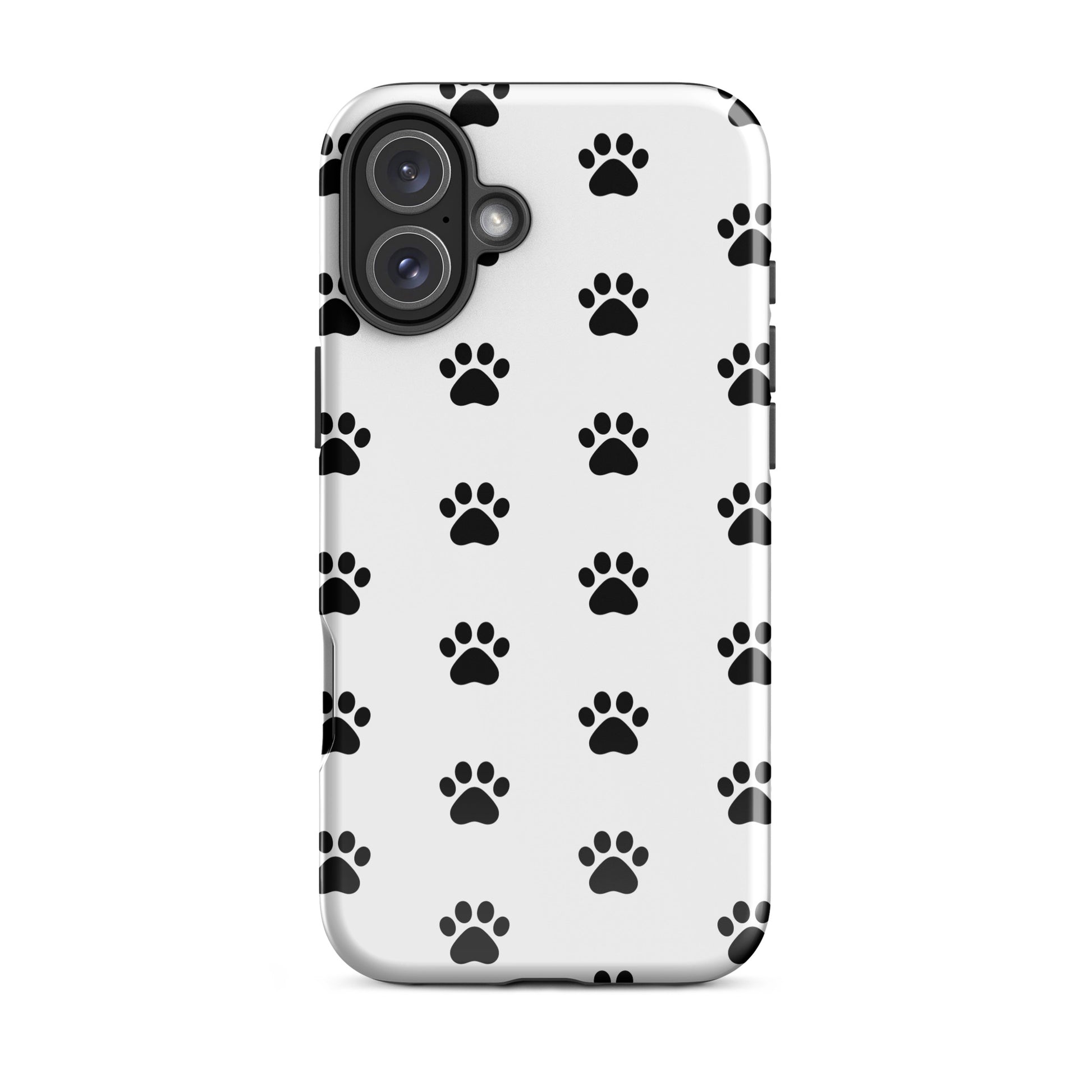 Phone Case for iPhone featuring a stylish paw print design for pet lovers, celebrating cats and dogs.