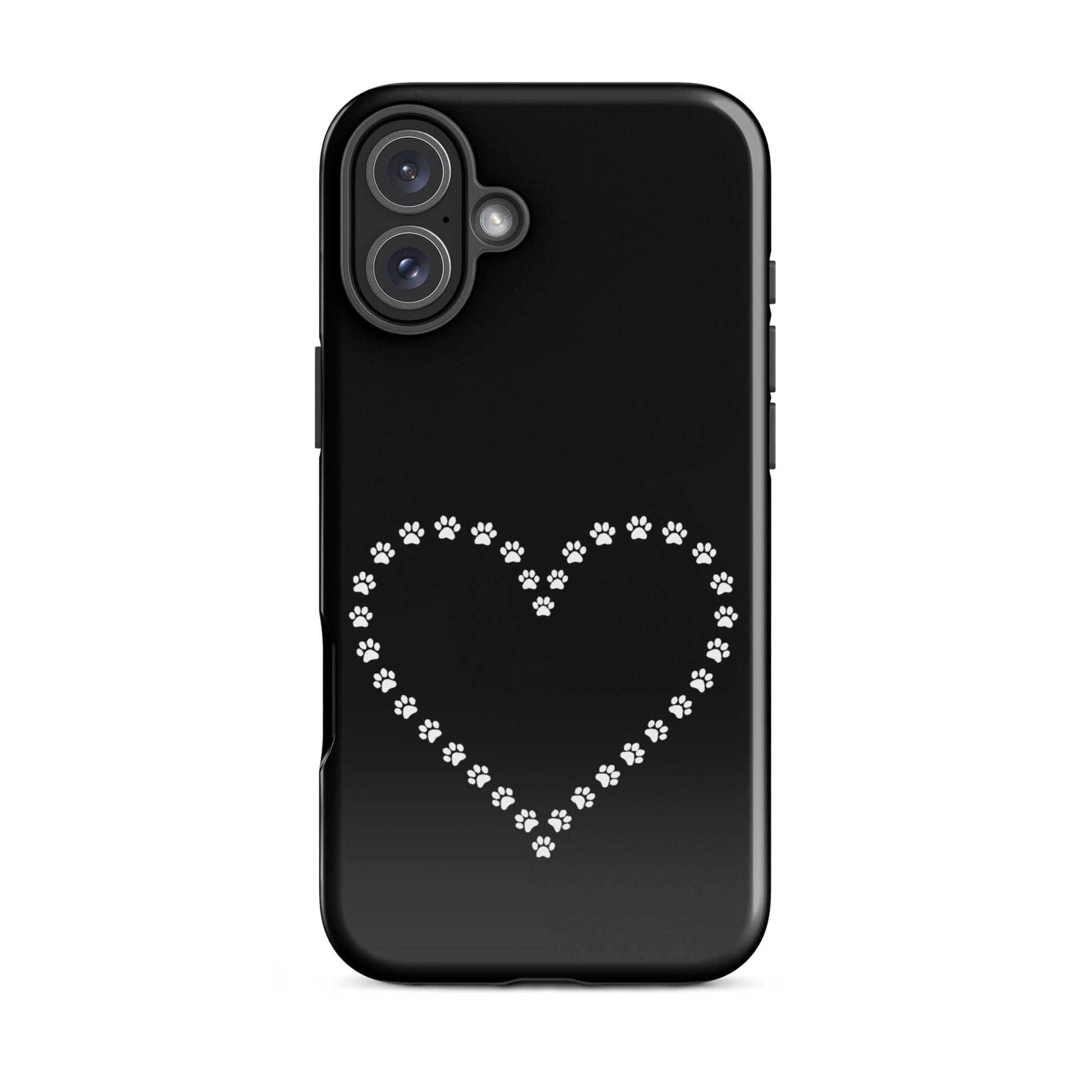 Phone Case for iPhone featuring a cute paw print heart design, perfect for pet lovers.