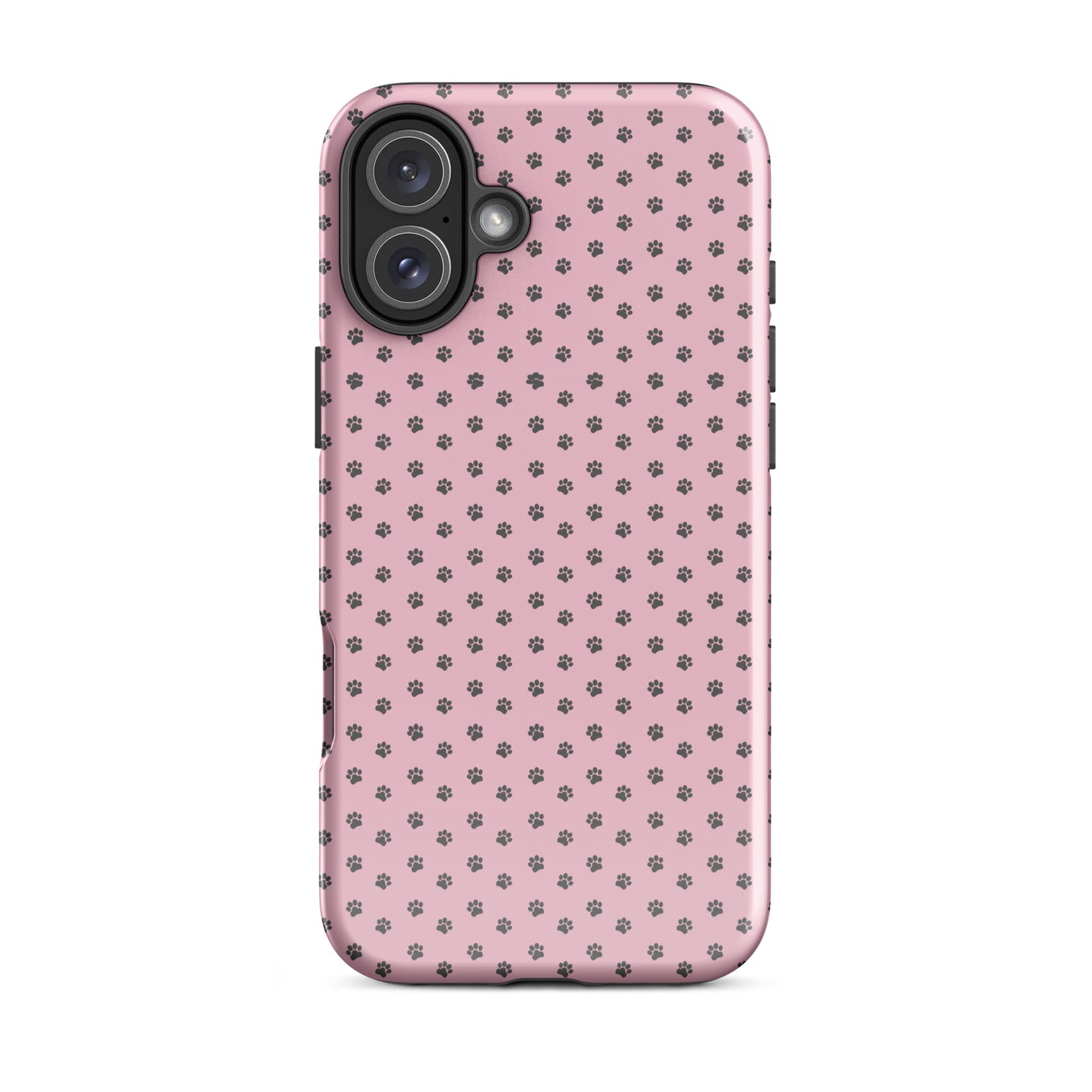 Phone Case for iPhone with paw-print design on a pink background, showcasing playful protection and pet-friendly style.