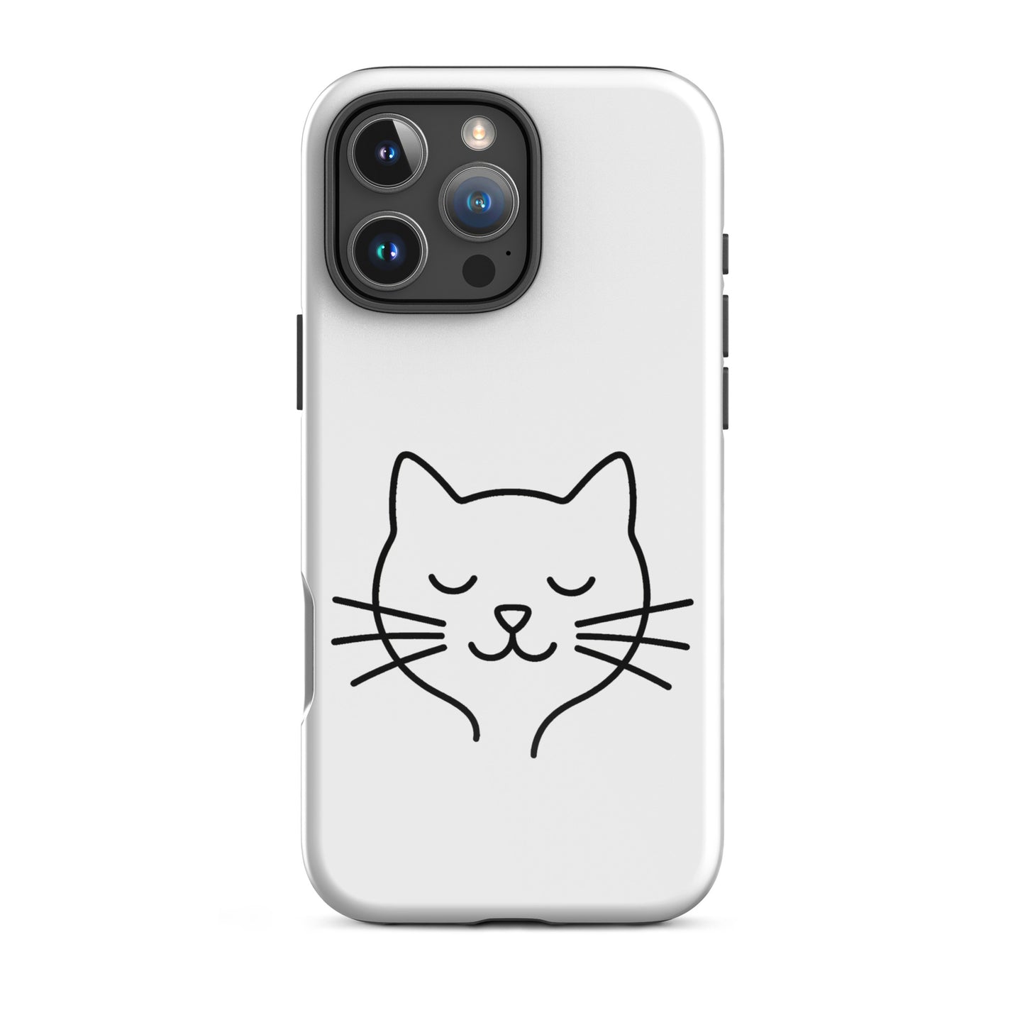 Phone Case for iPhone featuring cute minimalist cat line art design.