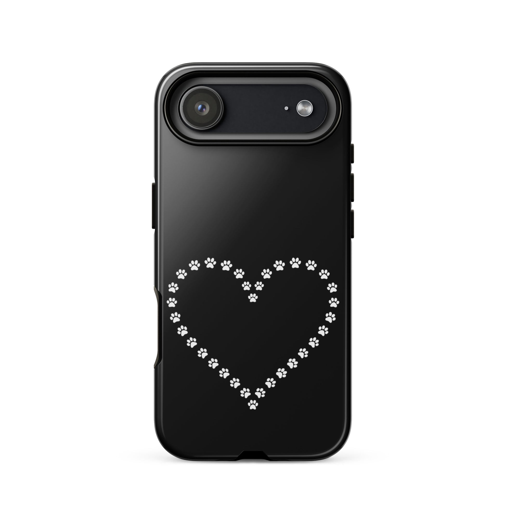 Phone Case for iPhone featuring cute paw print heart design, perfect for pet lovers and durable protection.