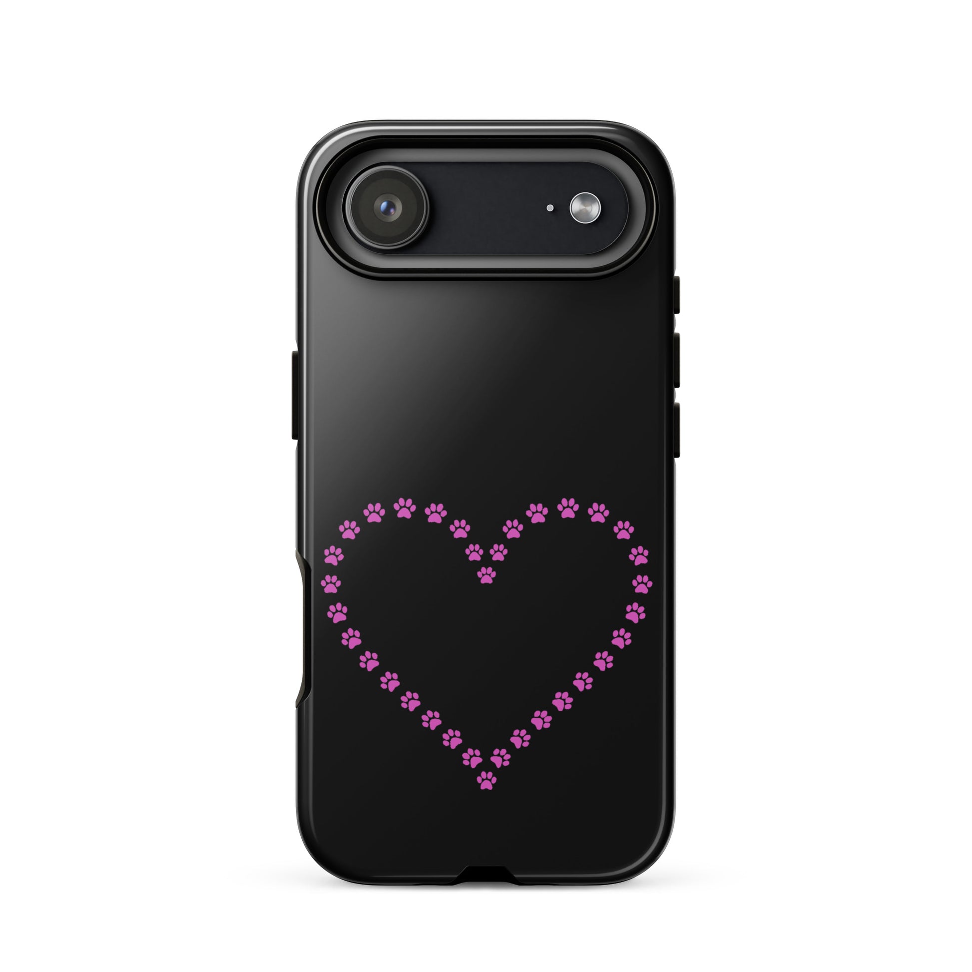 Phone Case for iPhone with cute paw print heart design, perfect for pet lovers and animal enthusiasts.