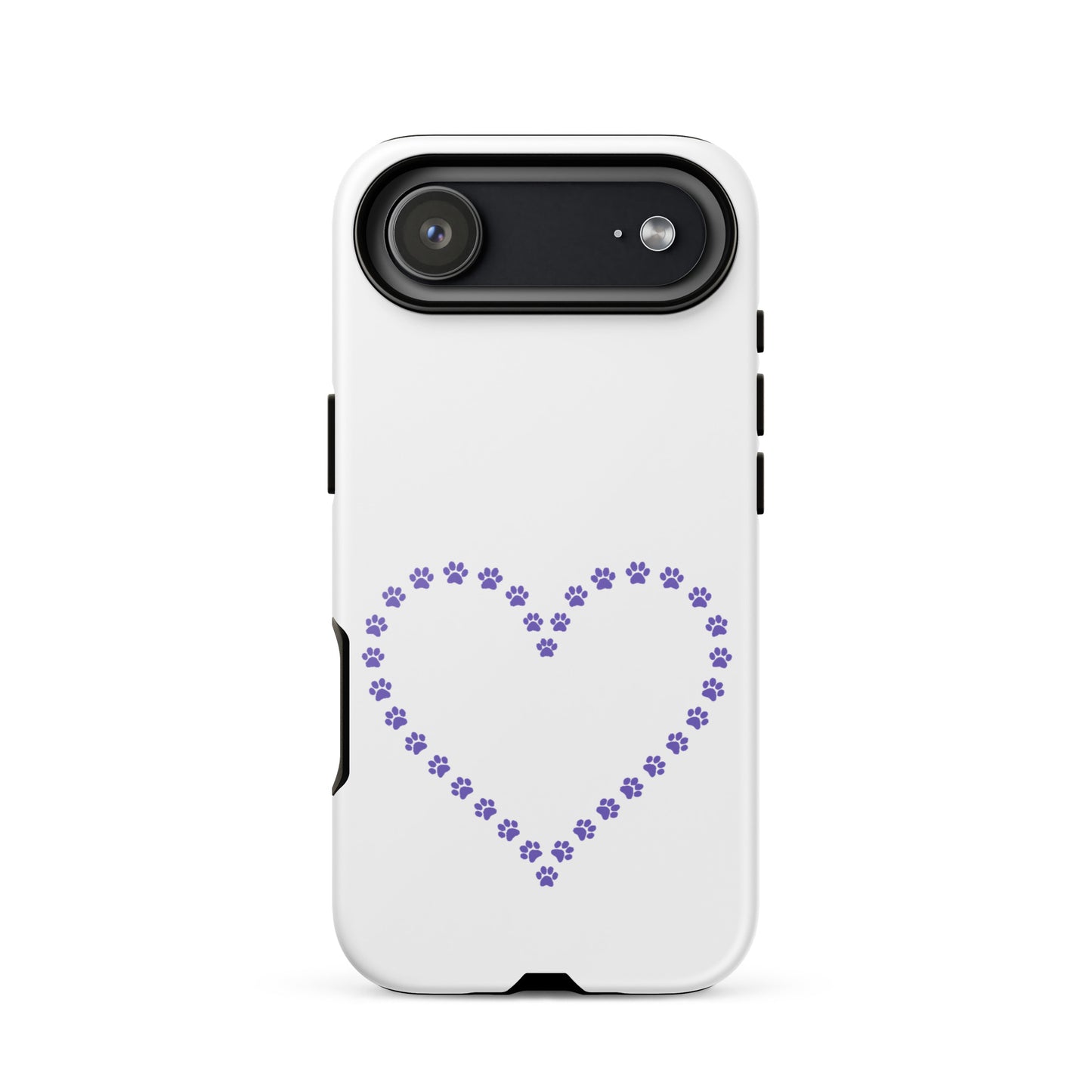Phone Case for iPhone featuring a cute paw print heart design perfect for pet lovers.