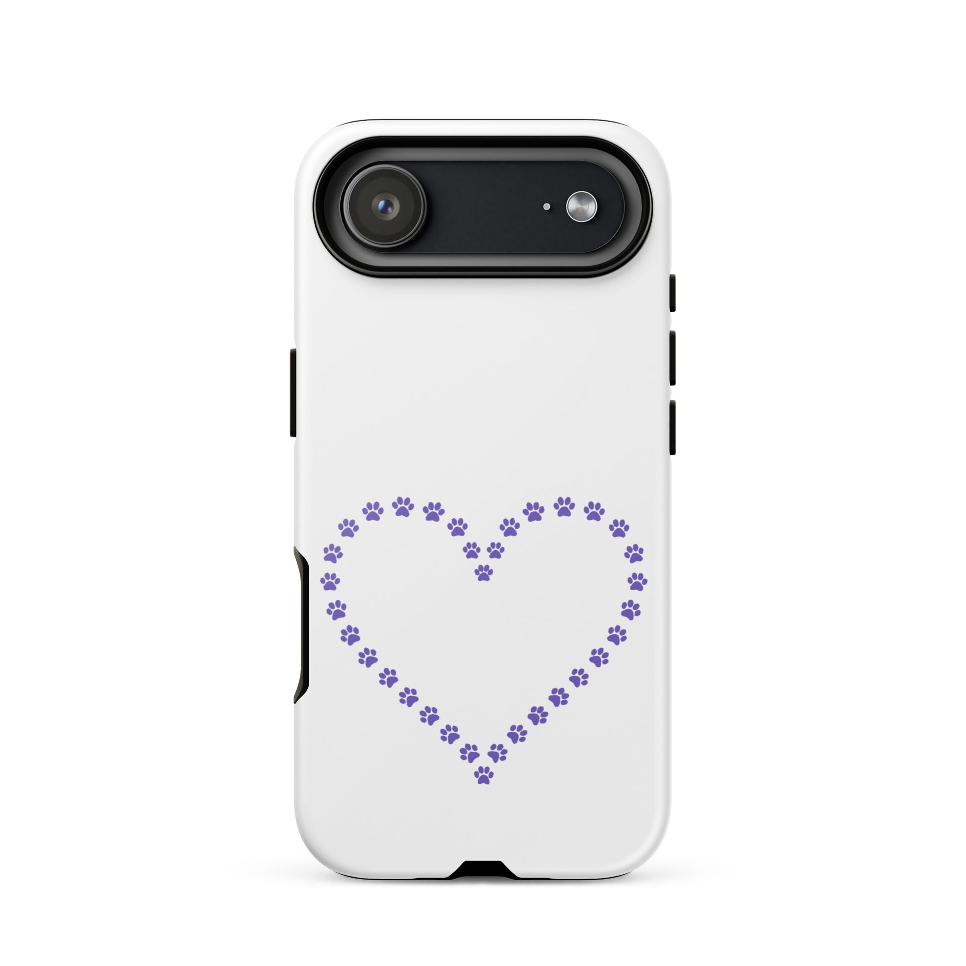 Phone Case for iPhone featuring a cute paw print heart design perfect for pet lovers.