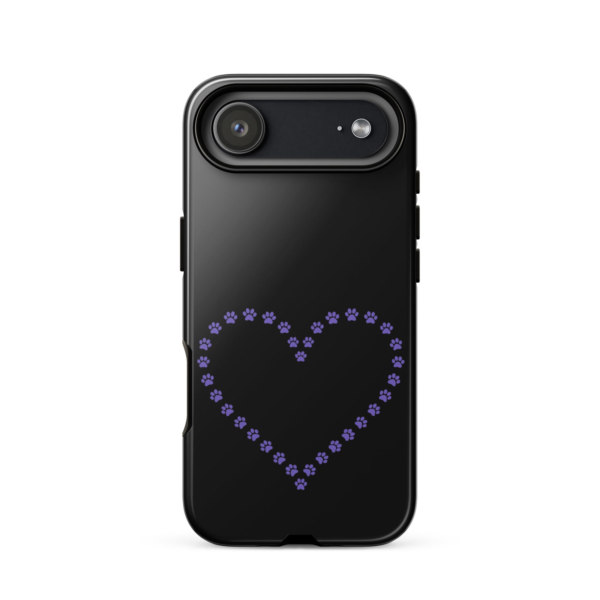 Phone Case for iPhone featuring a cute paw print heart design, perfect for pet lovers.