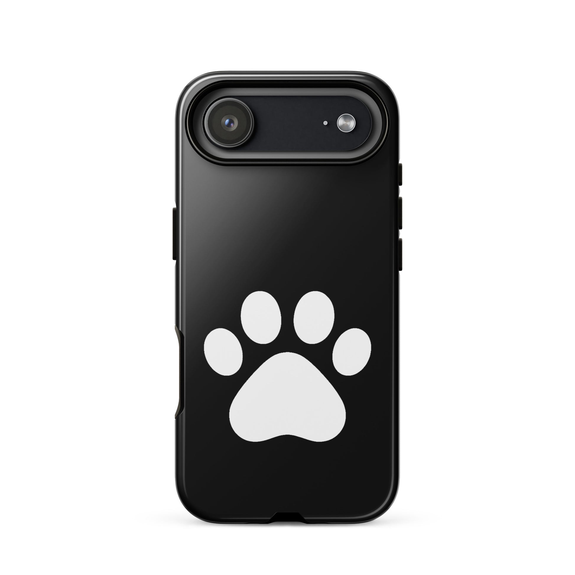 Phone Case for iPhone featuring a minimalist paw print design, perfect for pet lovers.