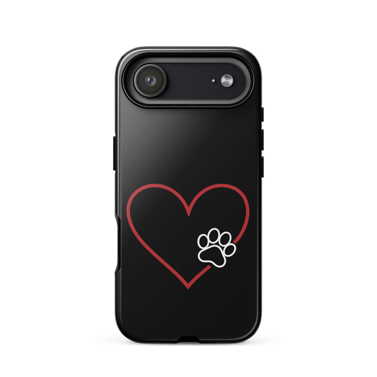 Phone Case for iPhone with heart and paw print design, ideal for pet lovers seeking stylish tech protection.