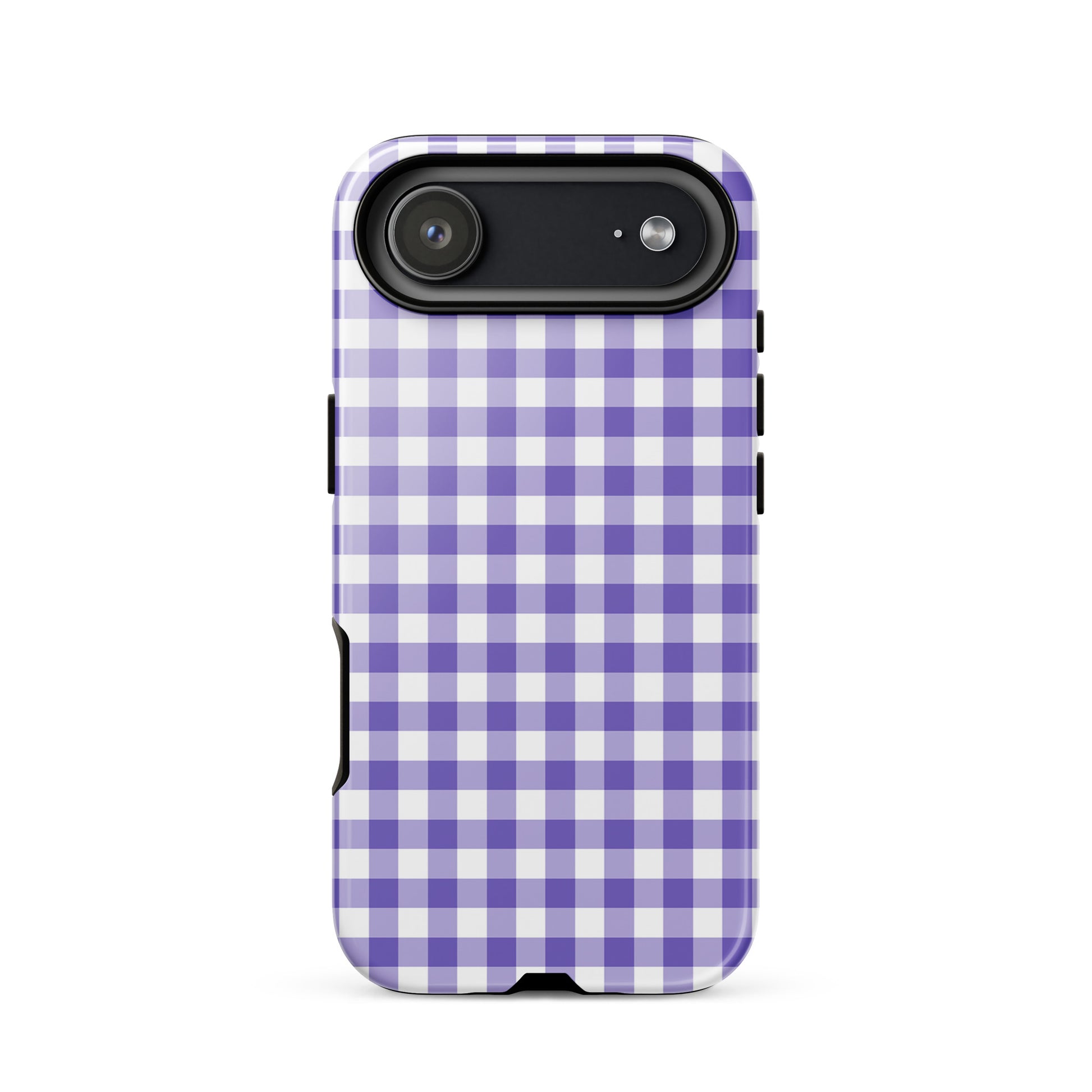 Purple gingham Phone Case for iPhone with stylish design and durable protection.