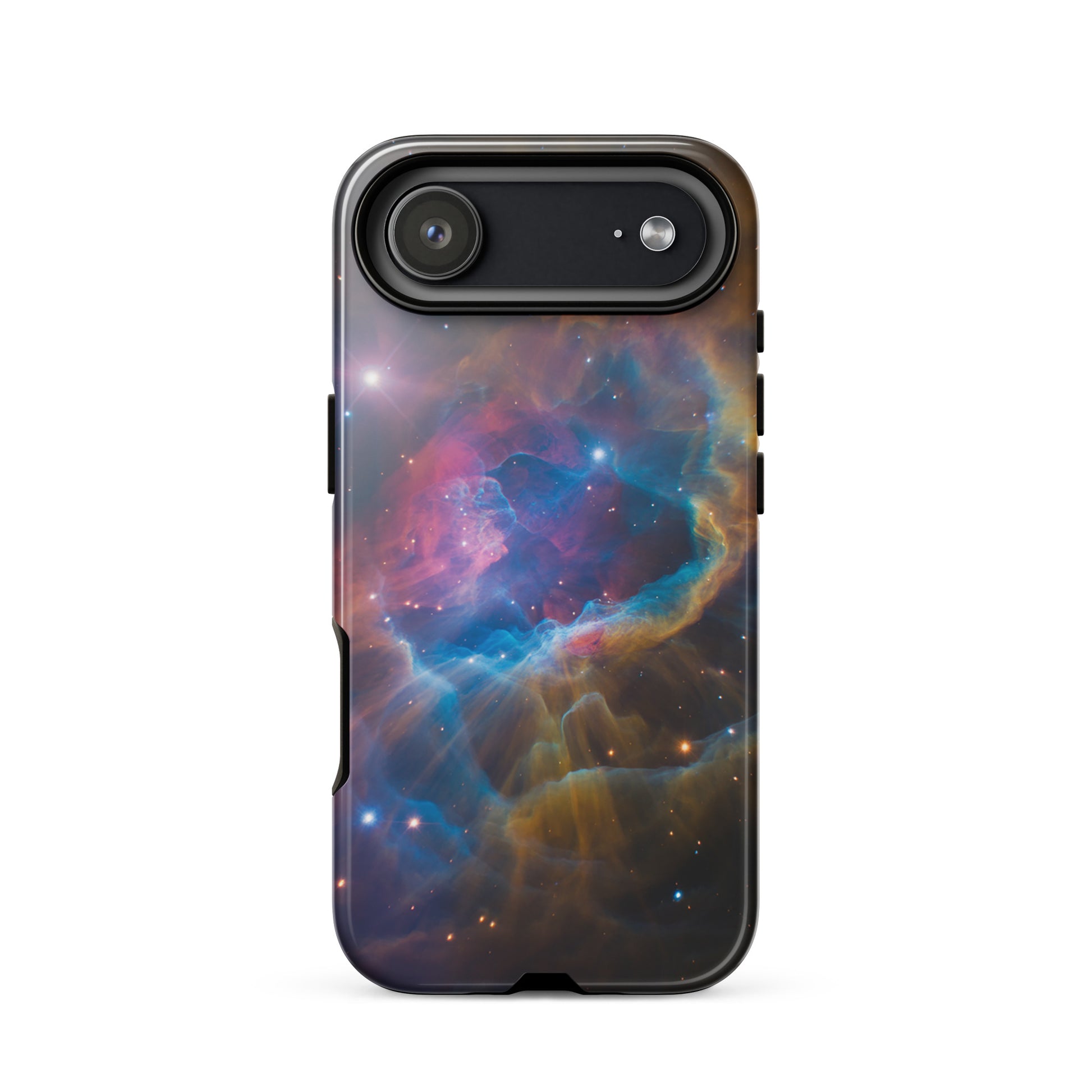 Phone Case for iPhone – Nebula Cosmic Dreamscape with swirling blues and pinks, starry design, unique accessory for stargazers.