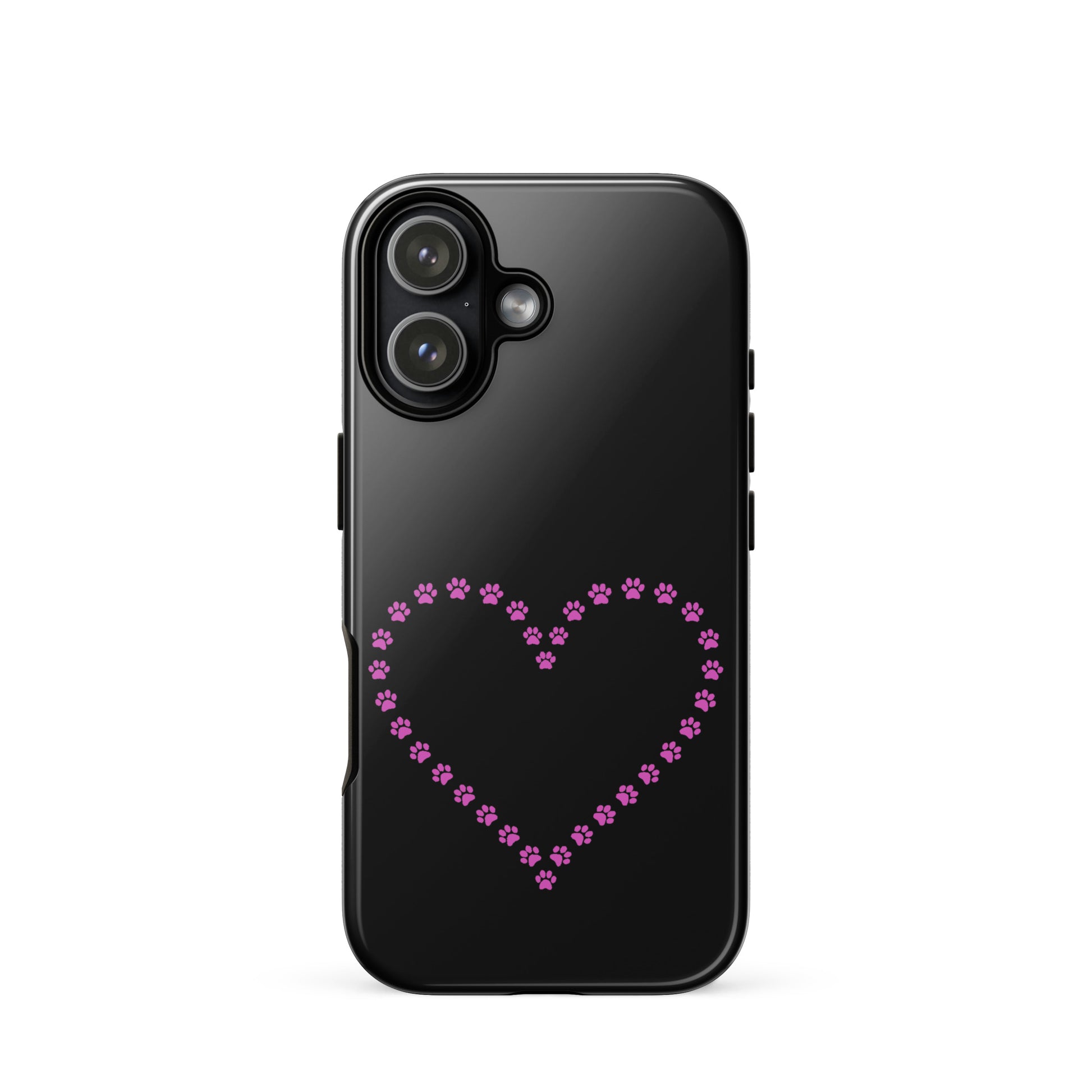 Phone Case for iPhone featuring a cute paw print heart design perfect for pet lovers.