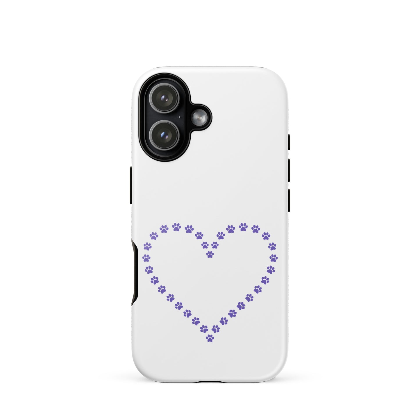Phone Case for iPhone featuring a cute paw print heart design for pet lovers.