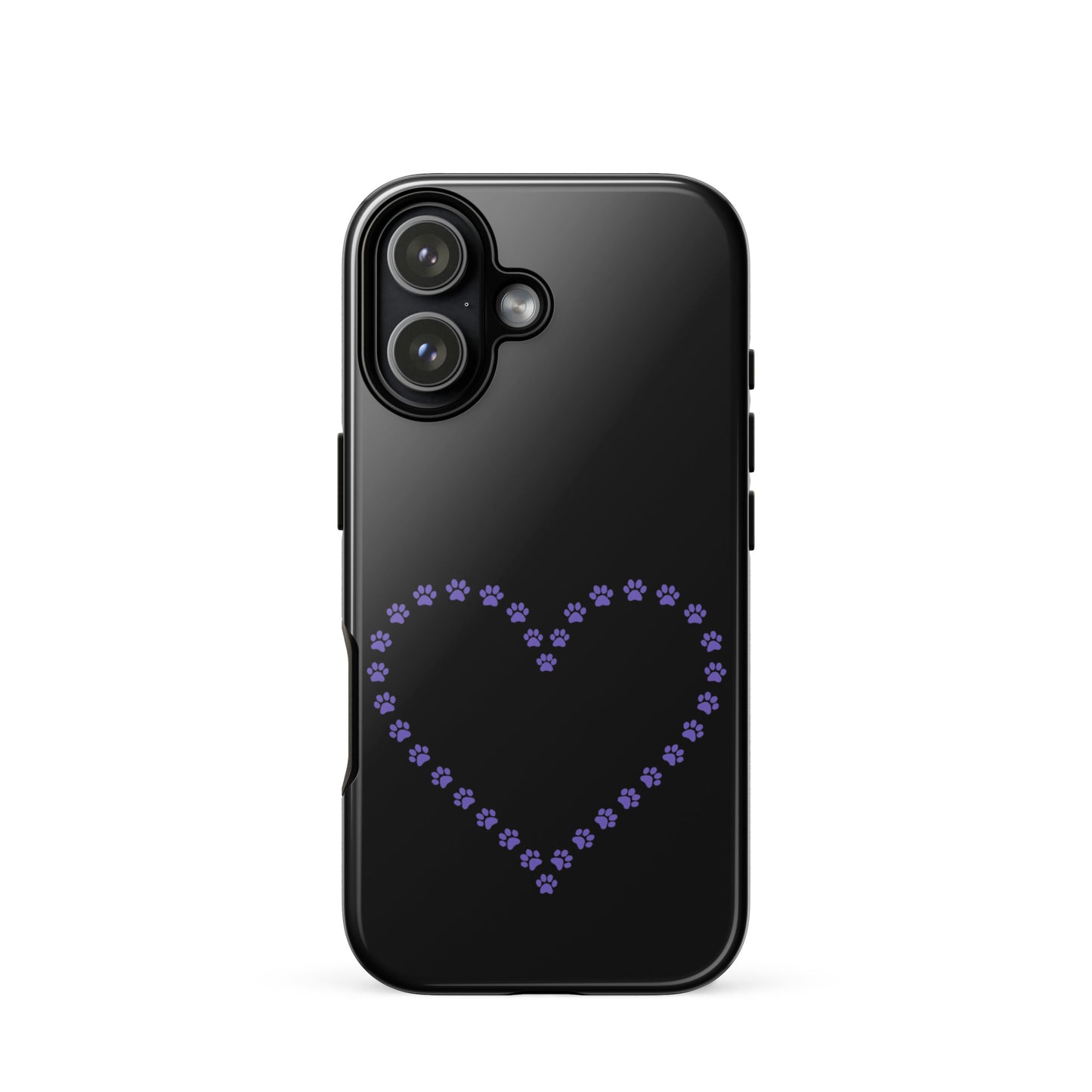 Phone Case for iPhone featuring a cute paw print heart design, perfect for pet lovers.