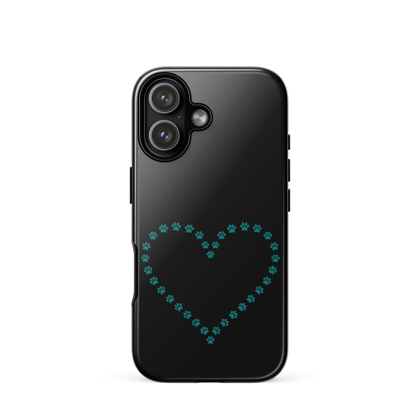 Phone Case for iPhone featuring a cute paw print heart design for pet lovers.