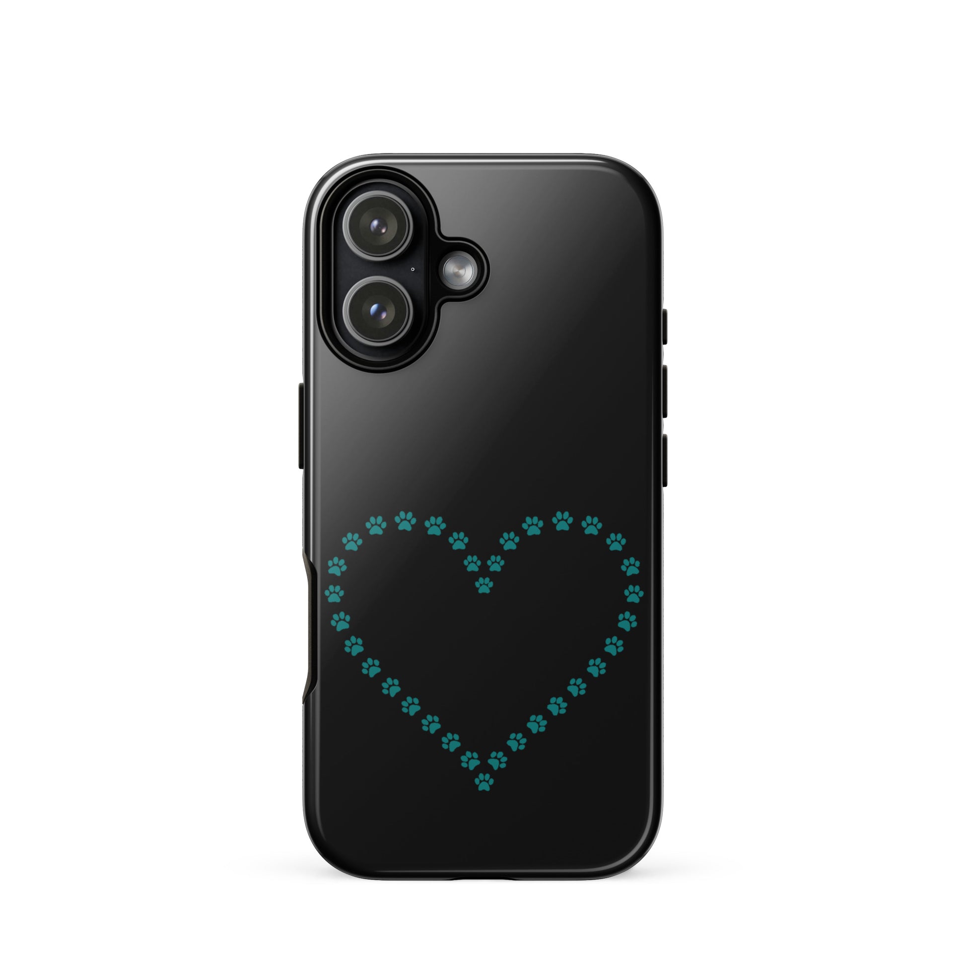 Phone Case for iPhone featuring a cute paw print heart design for pet lovers.