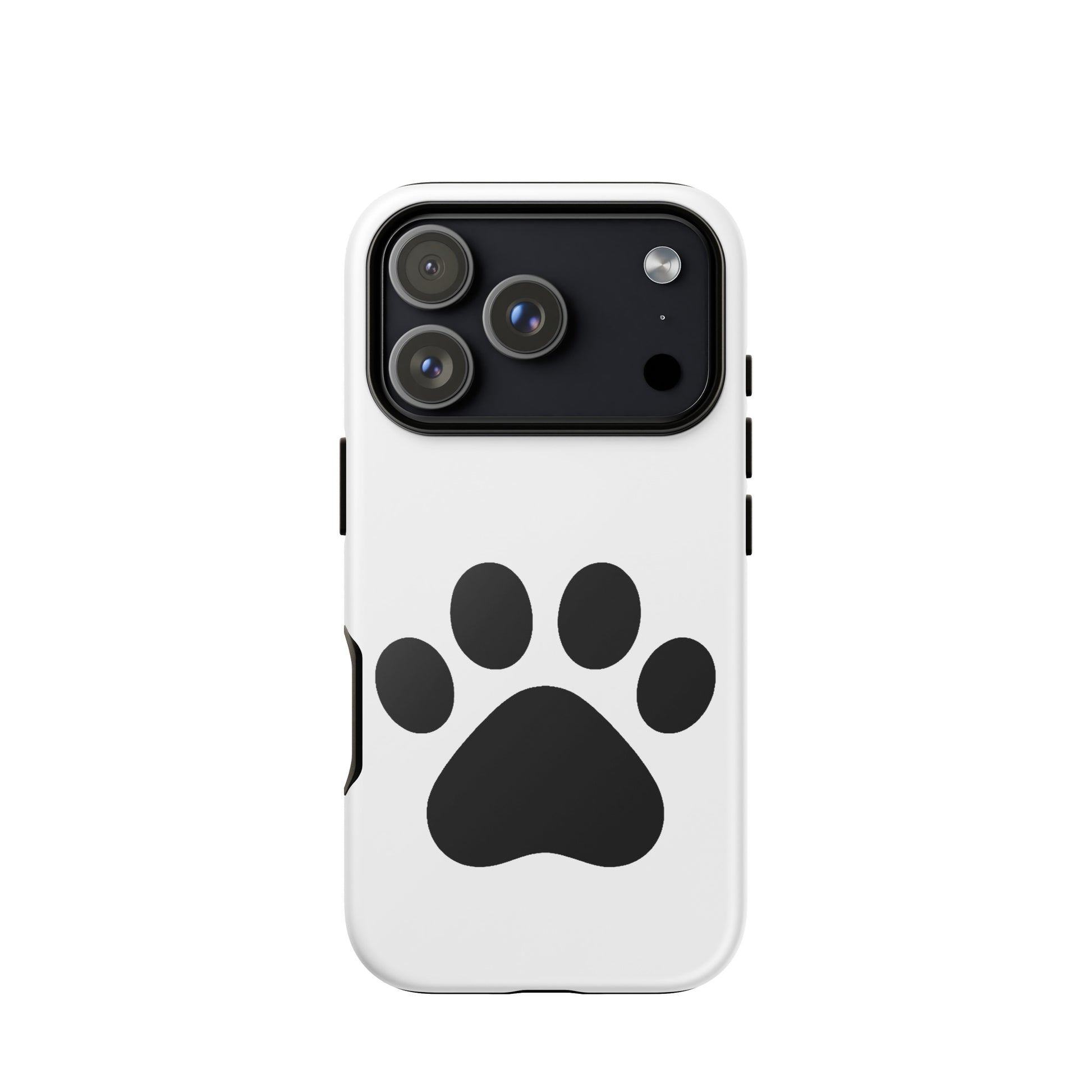 Phone Case for iPhone featuring a simple paw print design, perfect for pet lovers.