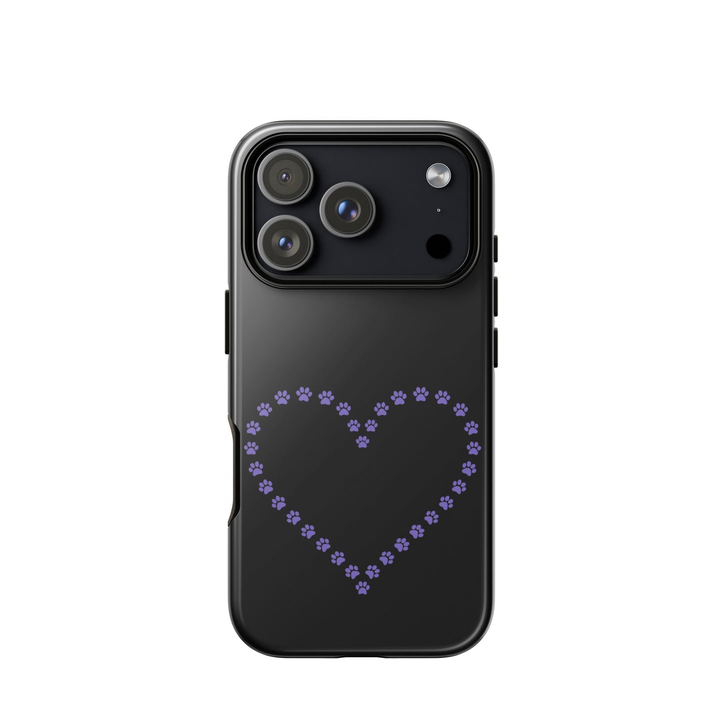 Phone Case featuring a cute paw print heart design, perfect for pet lovers and minimalistic animal enthusiasts.