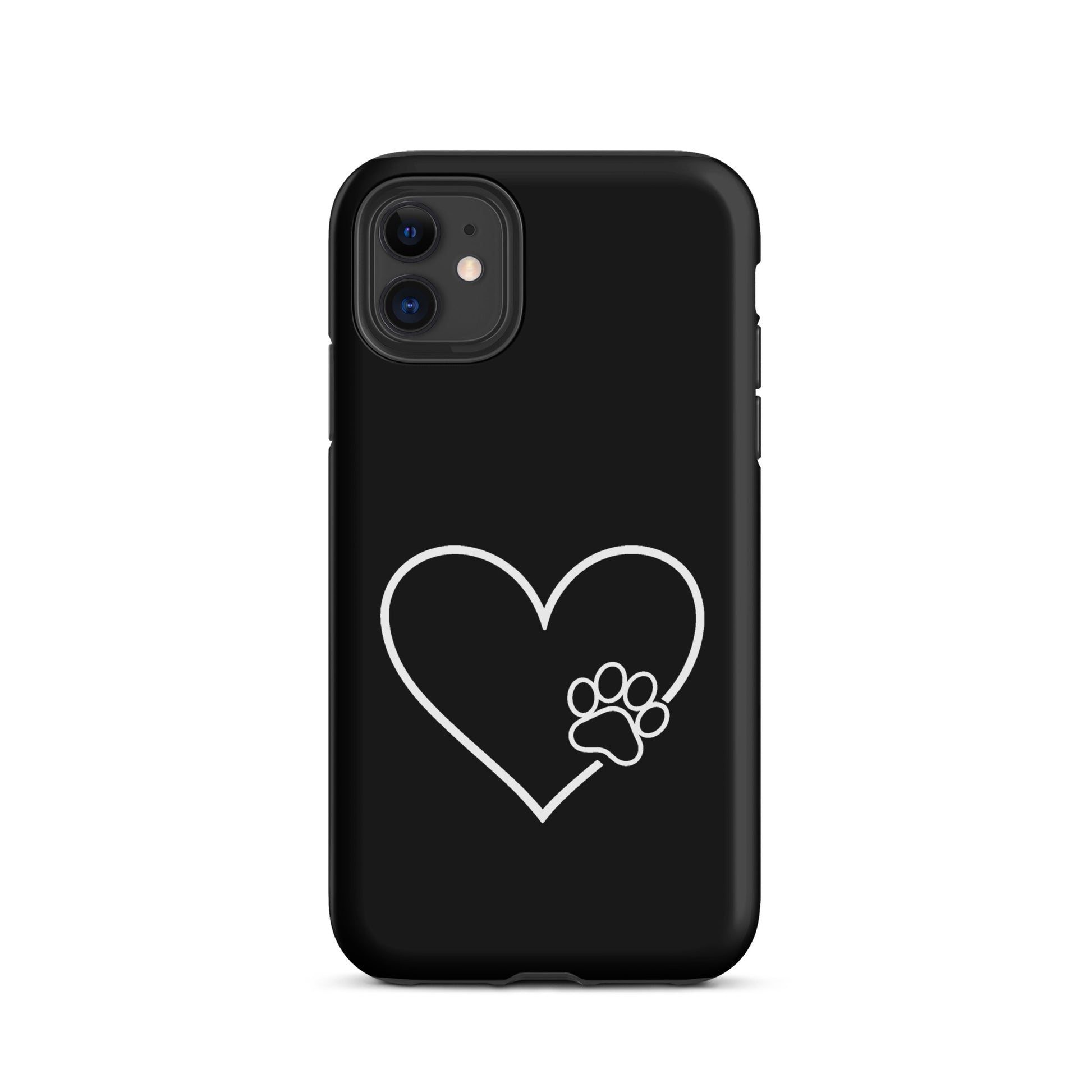 Phone Case for iPhone with heart and paw print design, perfect for pet lovers seeking protection and style.