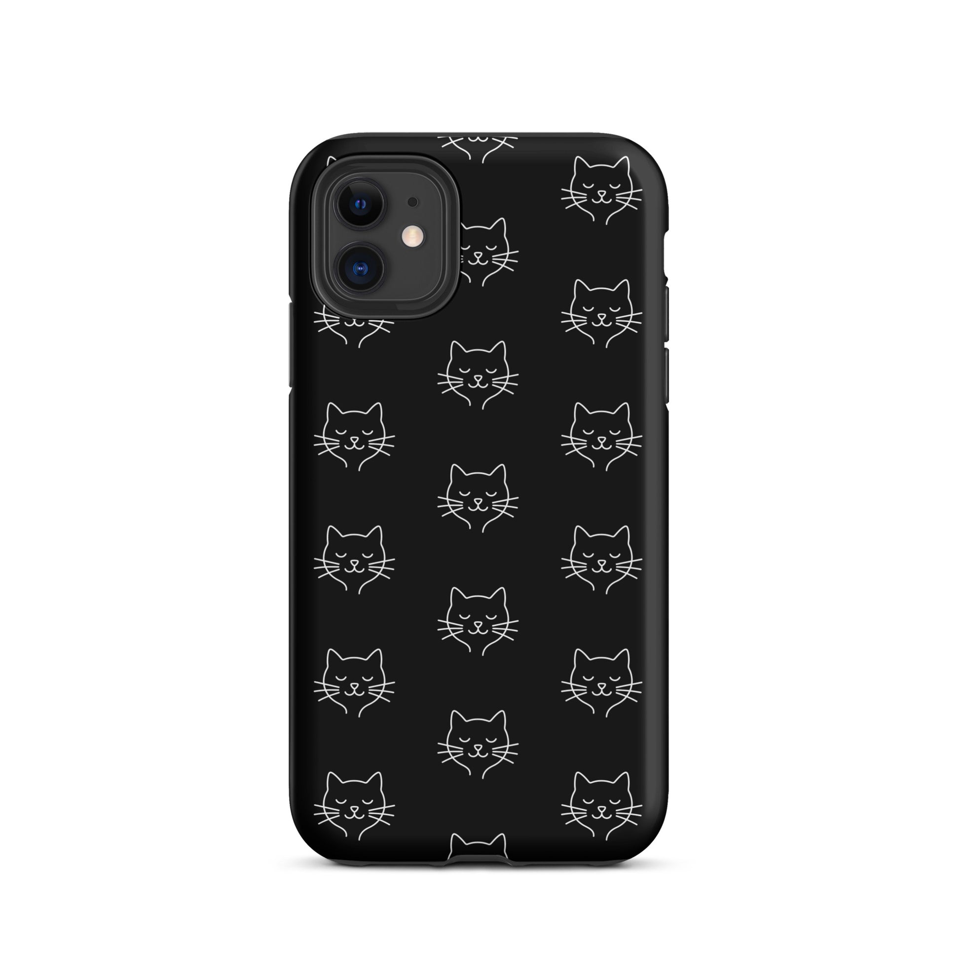 Phone Case for iPhone with cute minimalist cat pattern design, offering superior protection and chic style for cat enthusiasts.