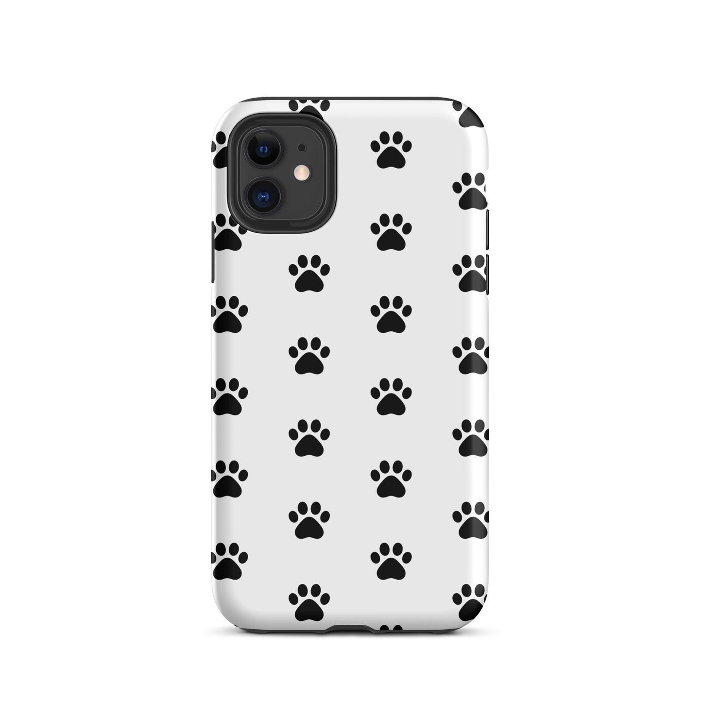 Phone Case with paw print design for iPhone, perfect for pet lovers and featuring a minimalist pattern for cat and dog owners.