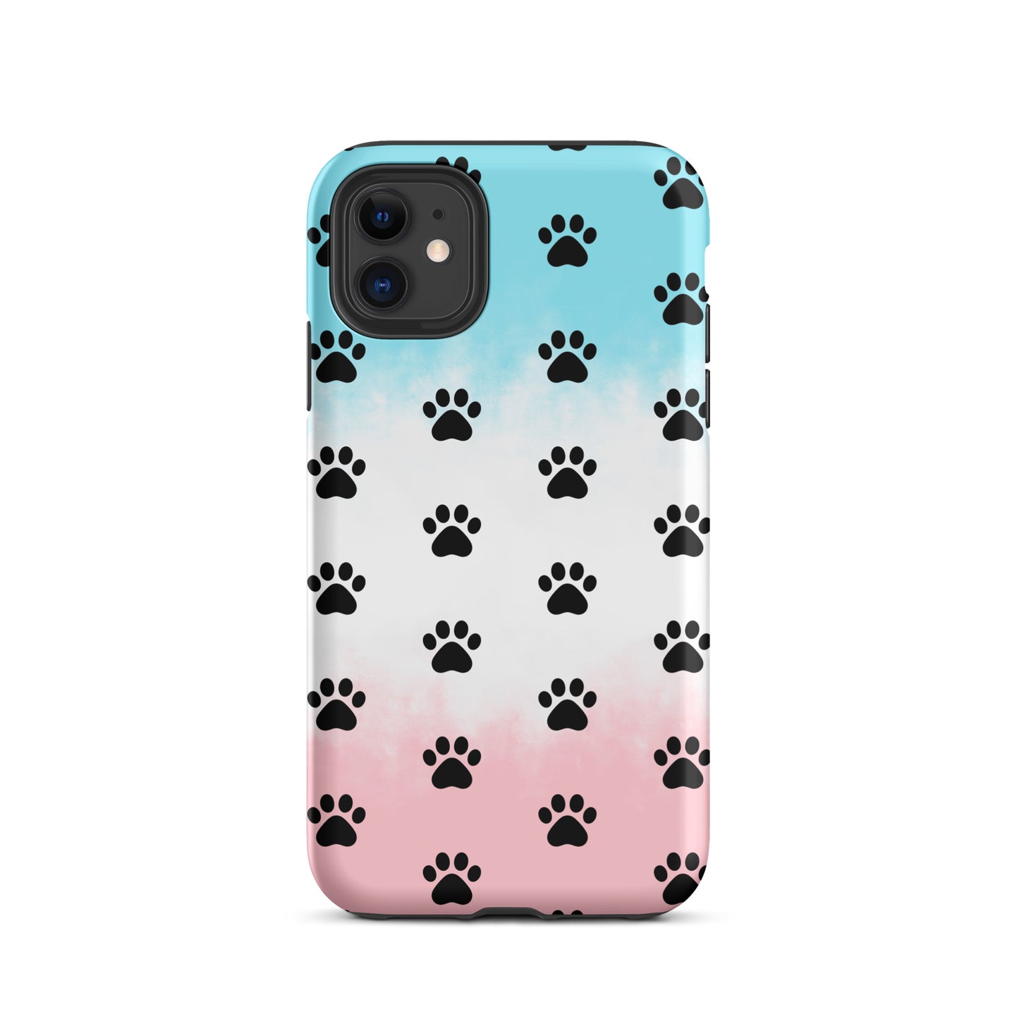 Phone Case with paw print pattern for iPhone, featuring a playful, minimalist design ideal for pet lovers.