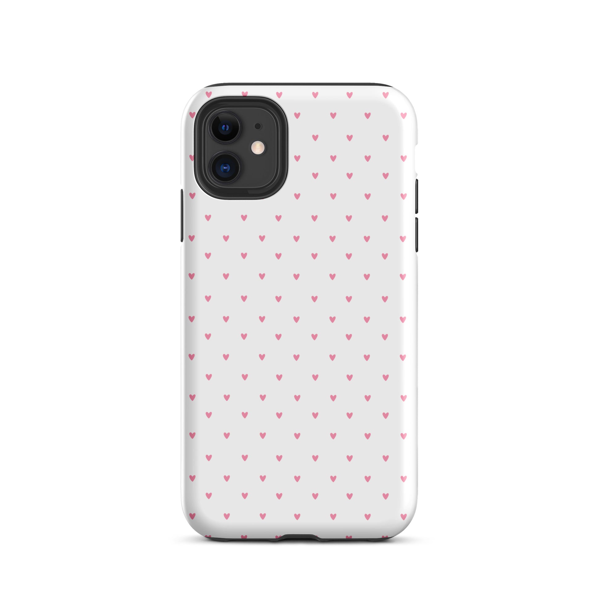Phone Case for iPhone Heart-Dot Pattern with cute heart design on a sleek background