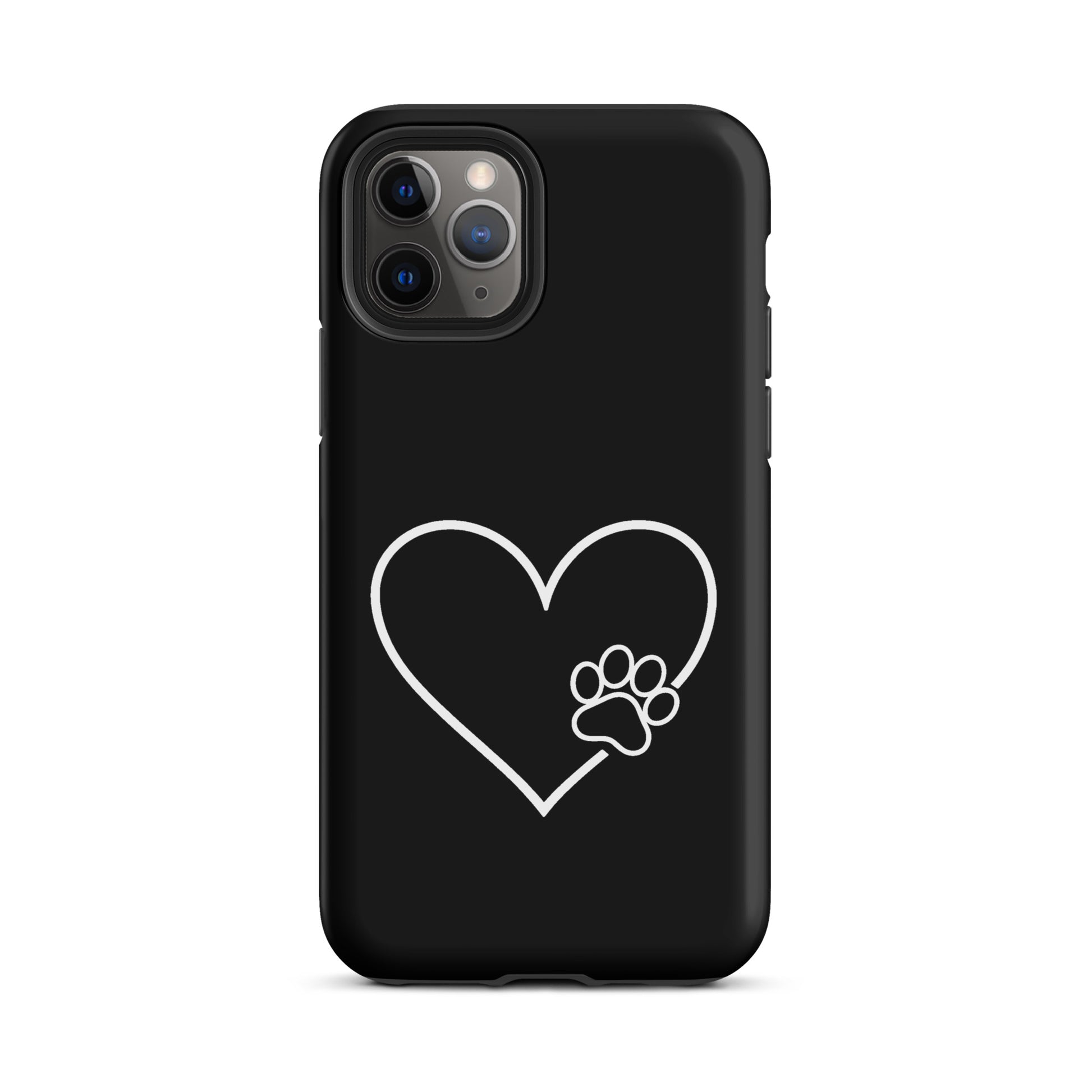 Phone Case for iPhone with heart and paw print design for pet lovers