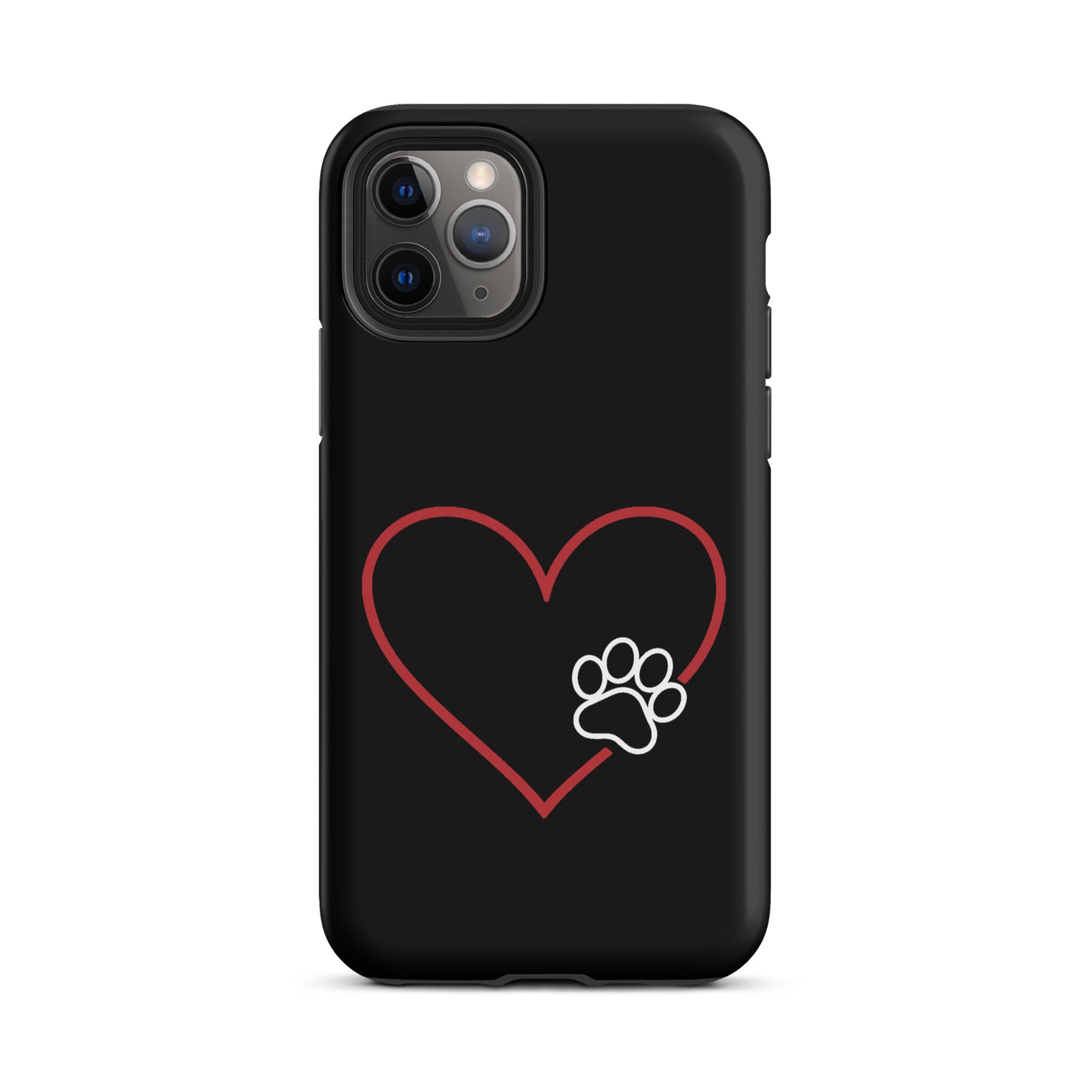 Phone Case with heart and paw print design for pet lovers