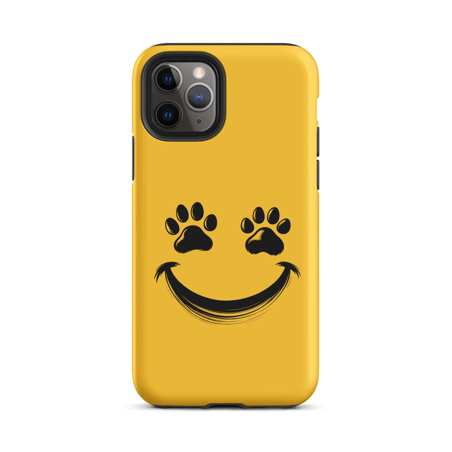 Phone Case for iPhone with smiley paw print design, perfect for playful pet lovers. Durable and colorful for animal enthusiasts.